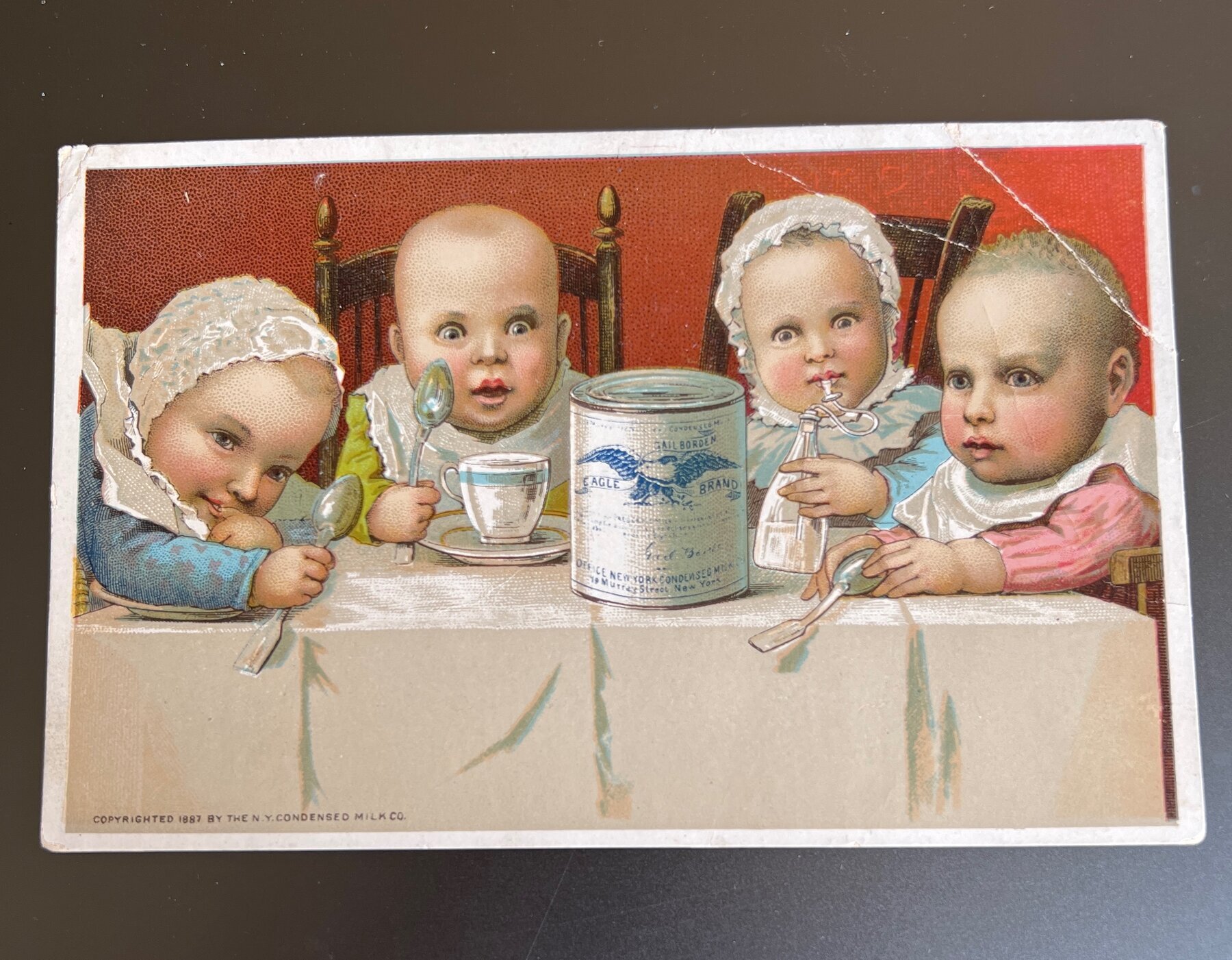 Gail Borden Eagle Brand Condensed Milk Baby Trade Card 1887