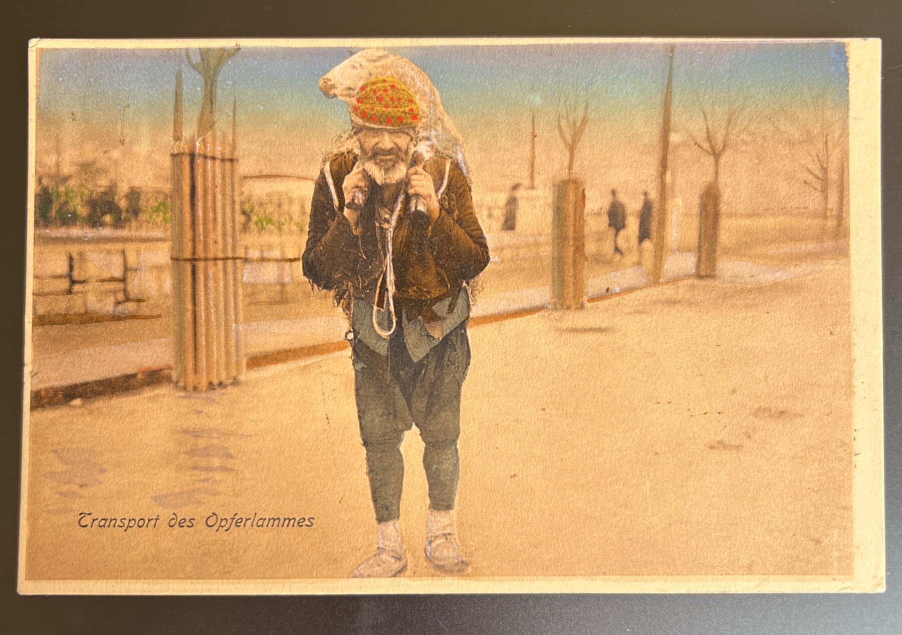 Transport des Opferlammes Sacrificial Lamb Bosnia Sarajevo Postcard 1905