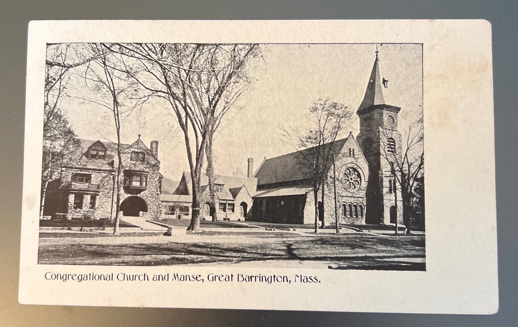 Congregational Church Manse Great Barrington Massachusetts Postcard 1910