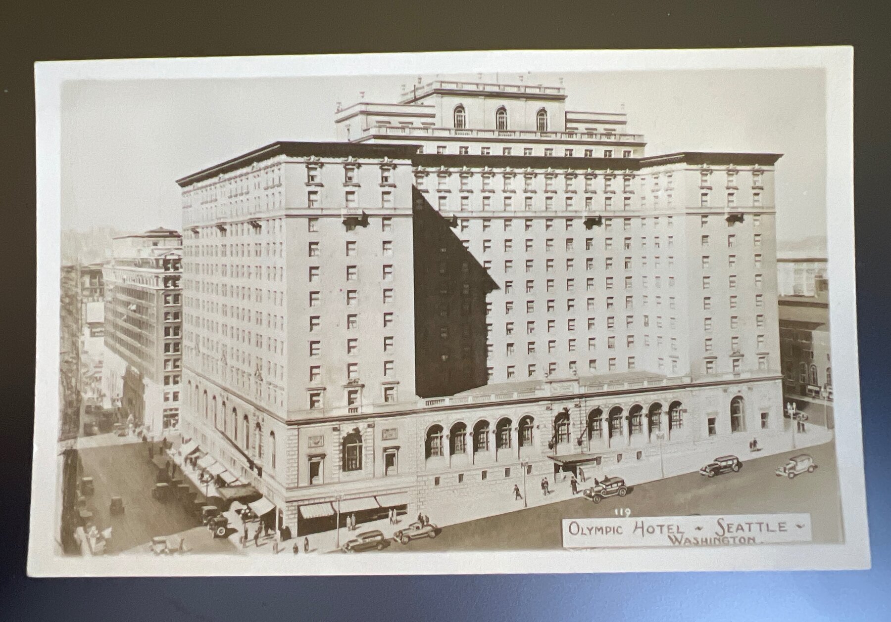Olympic Hotel Seattle Washington Real Photo Postcard 1930