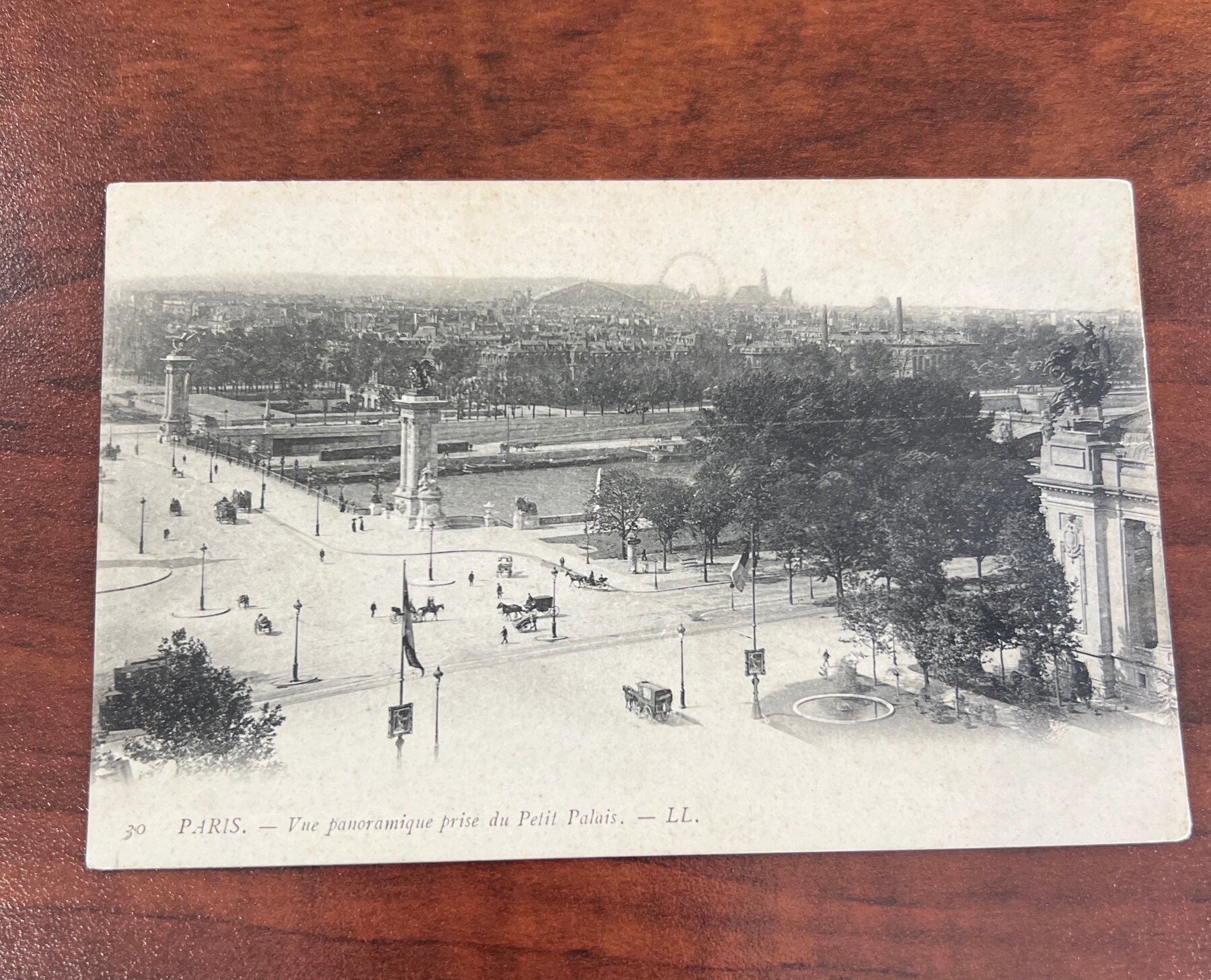 Paris Panoramic View Petit Palais Pont Alexandre III Postcard 1900
