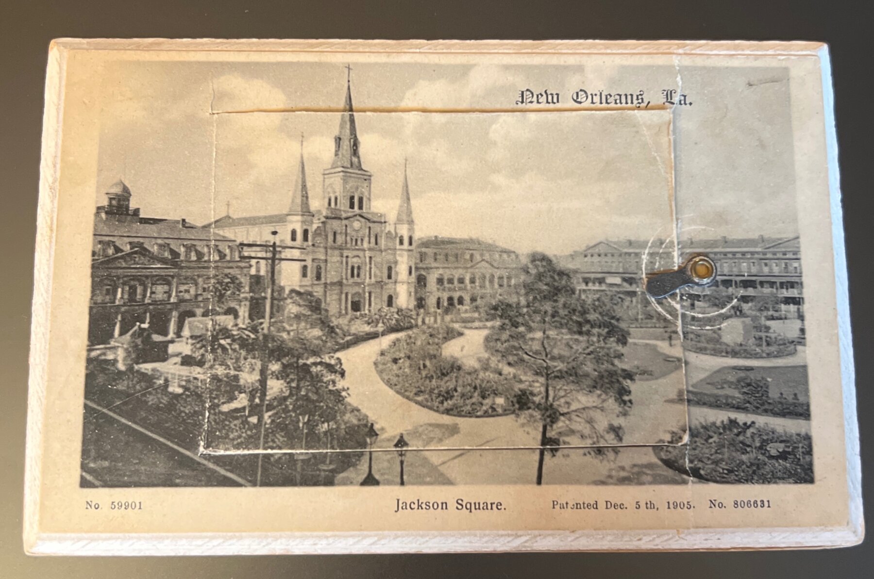 Postcard 1905 New Orleans LA Jackson Square St Louis Cathedral Souvenir Folder