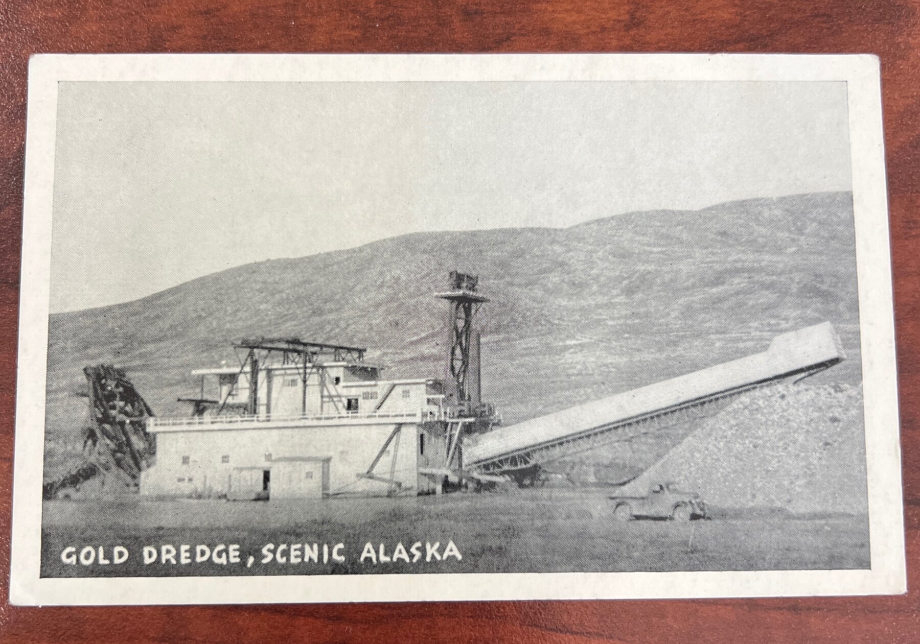 Gold Dredge Mining Scenic Alaska Industrial Postcard 1945
