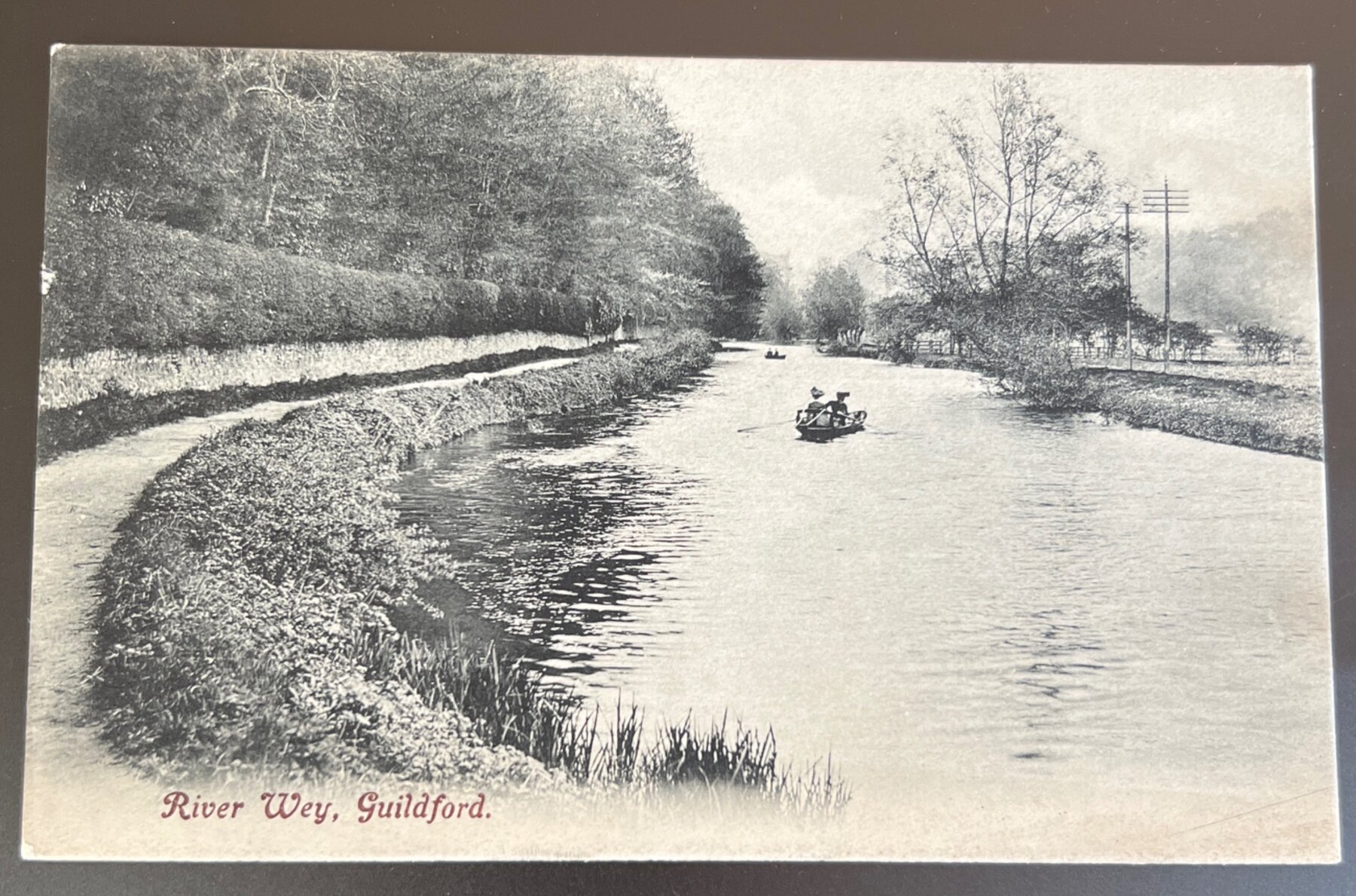 Postcard 1902 River Wey Guildford Surrey England Lloyd Albury UB