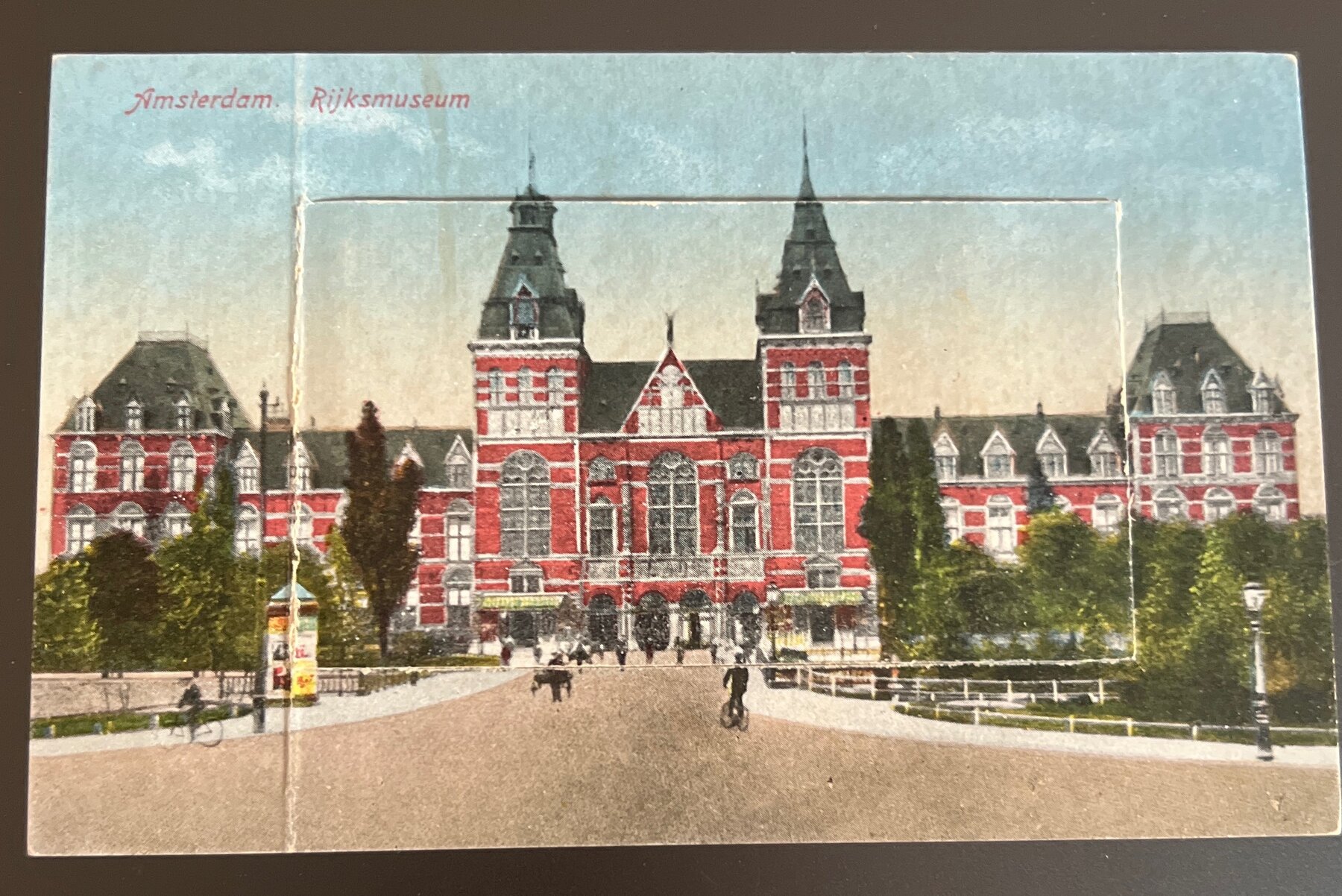 Postcard 1905 Amsterdam Rijksmuseum Netherlands J Vlieger Pull-Out Leporello