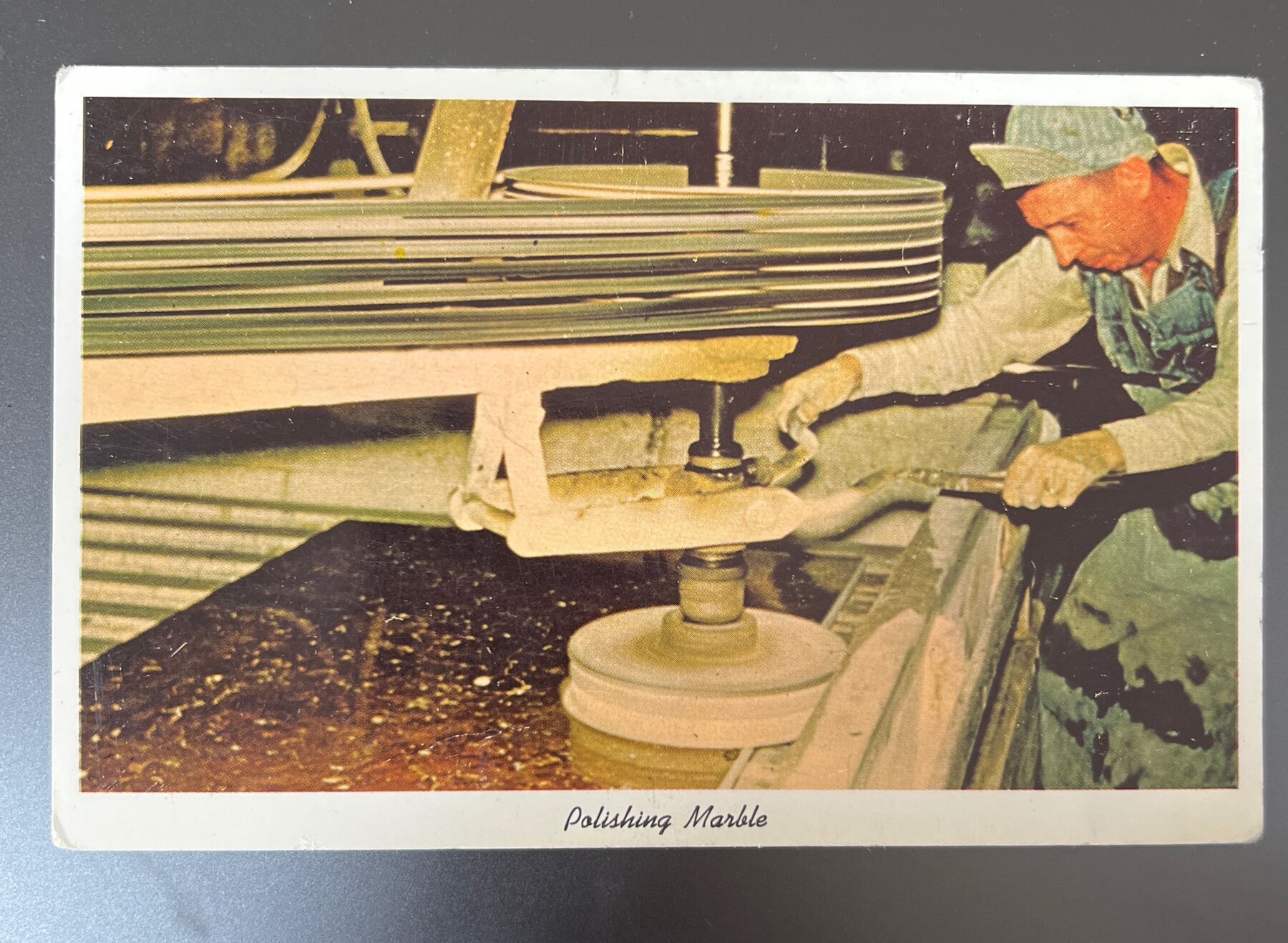 Polishing Marble Vermont Marble Company Proctor VT Postcard 1951