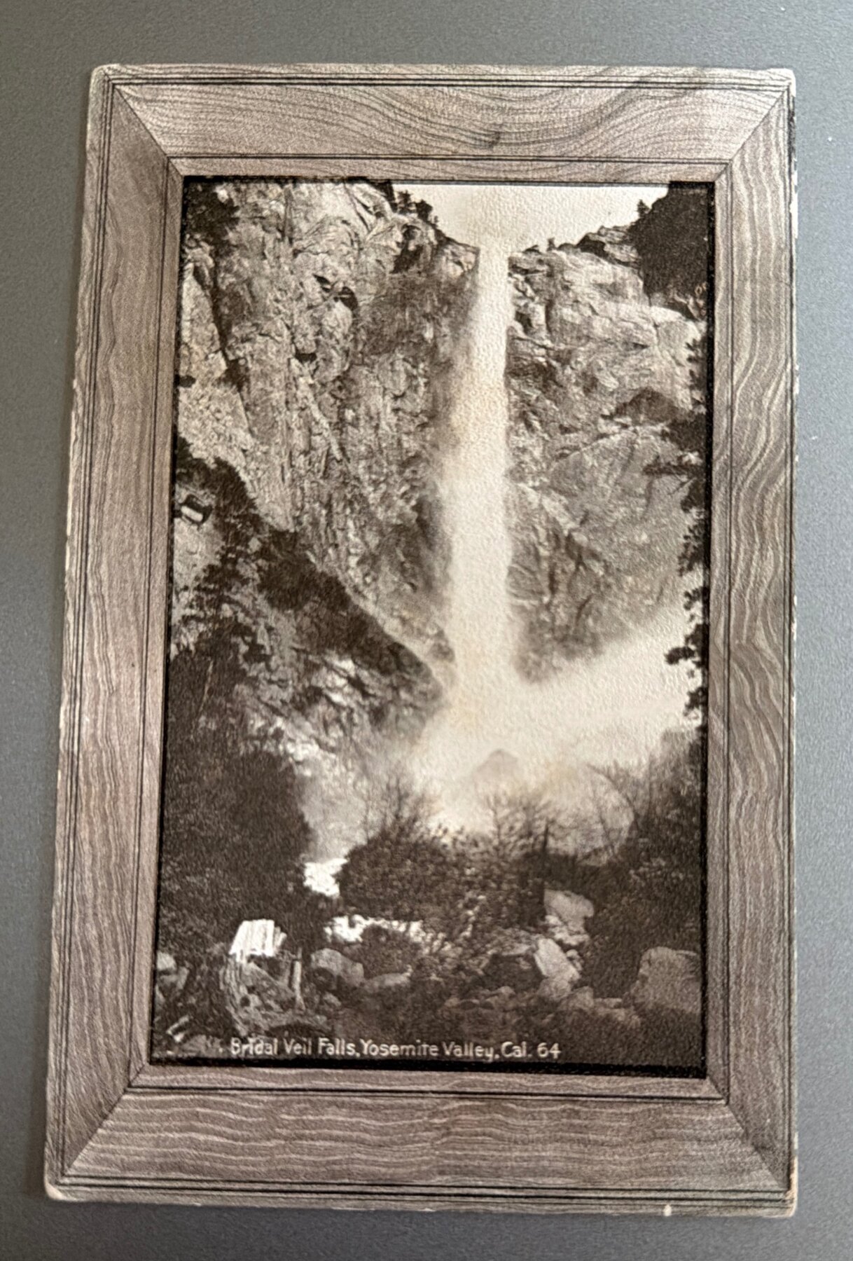 Postcard Bridal Veil Falls Yosemite Valley CA c1910 California Sales Co