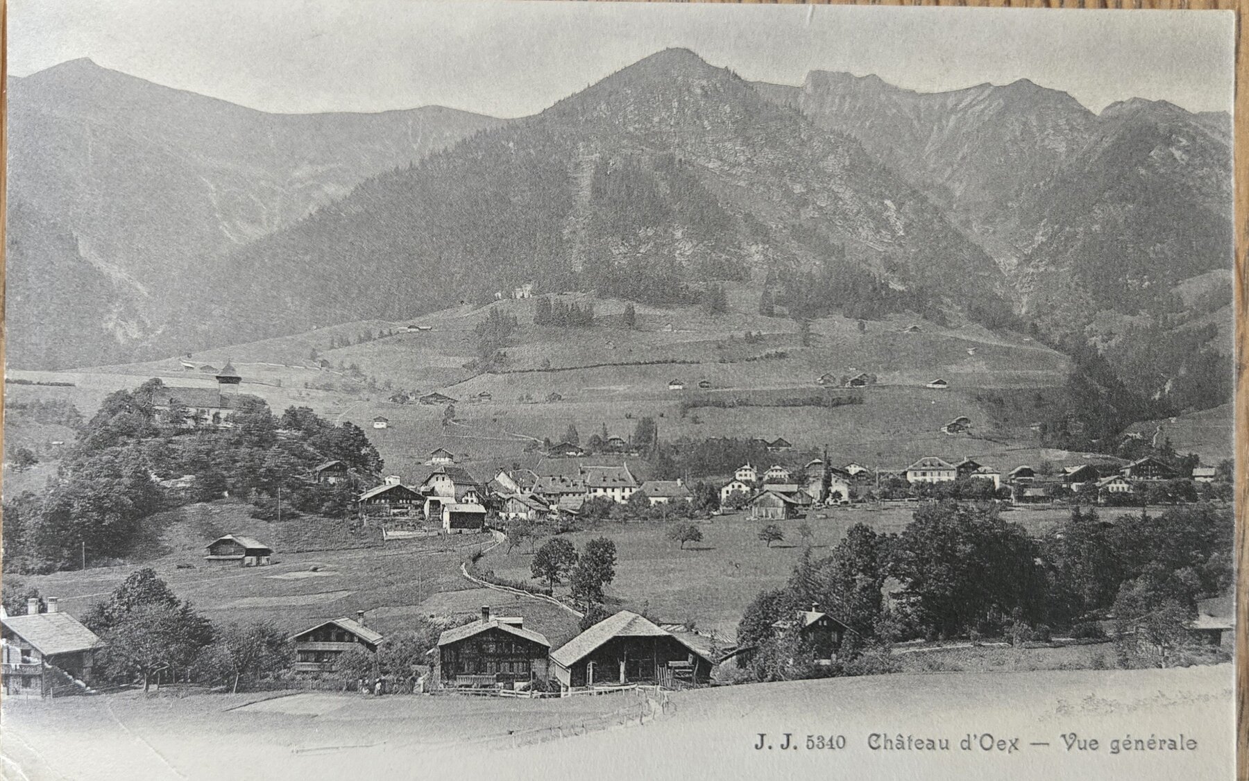 Château d'Oex Switzerland Alpine Village Vue Générale Postcard c1905