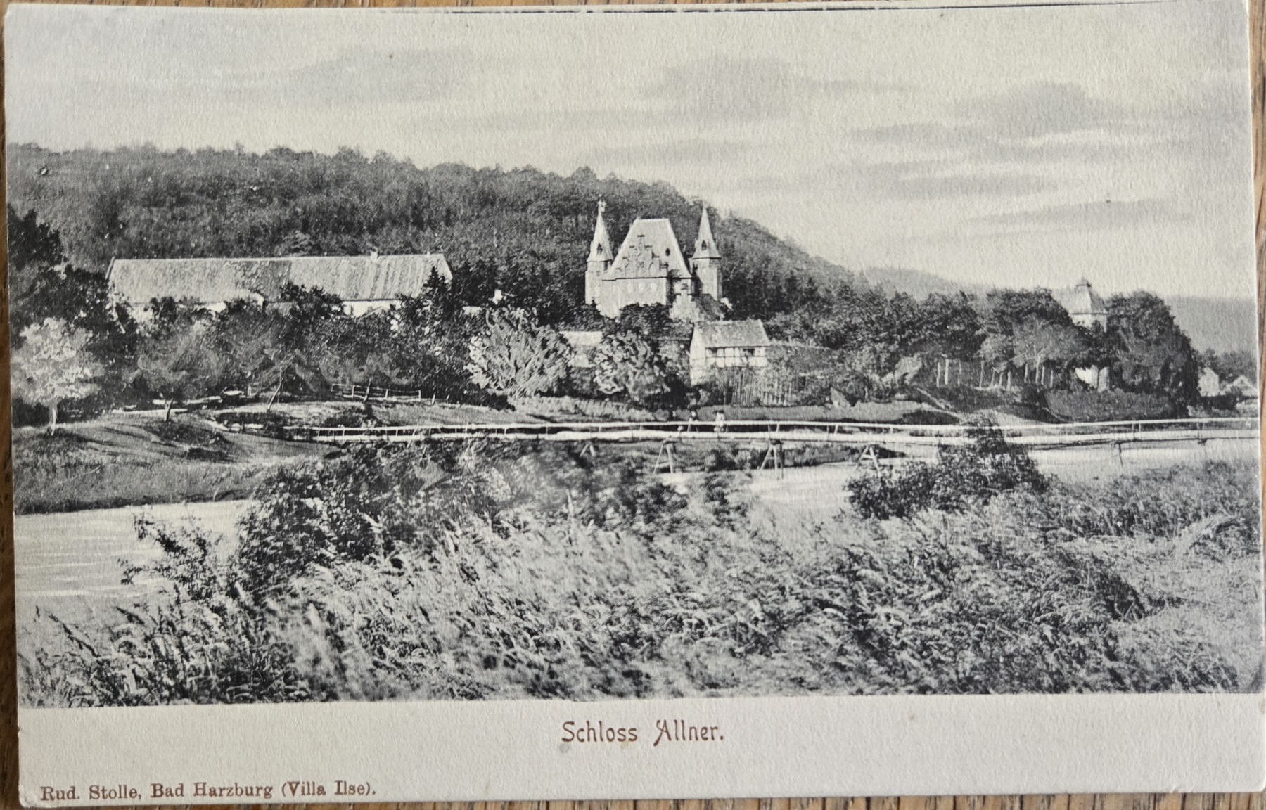 Schloss Allner Hennef Sieg Brolthaler Eisenbahn Official Postcard 1900