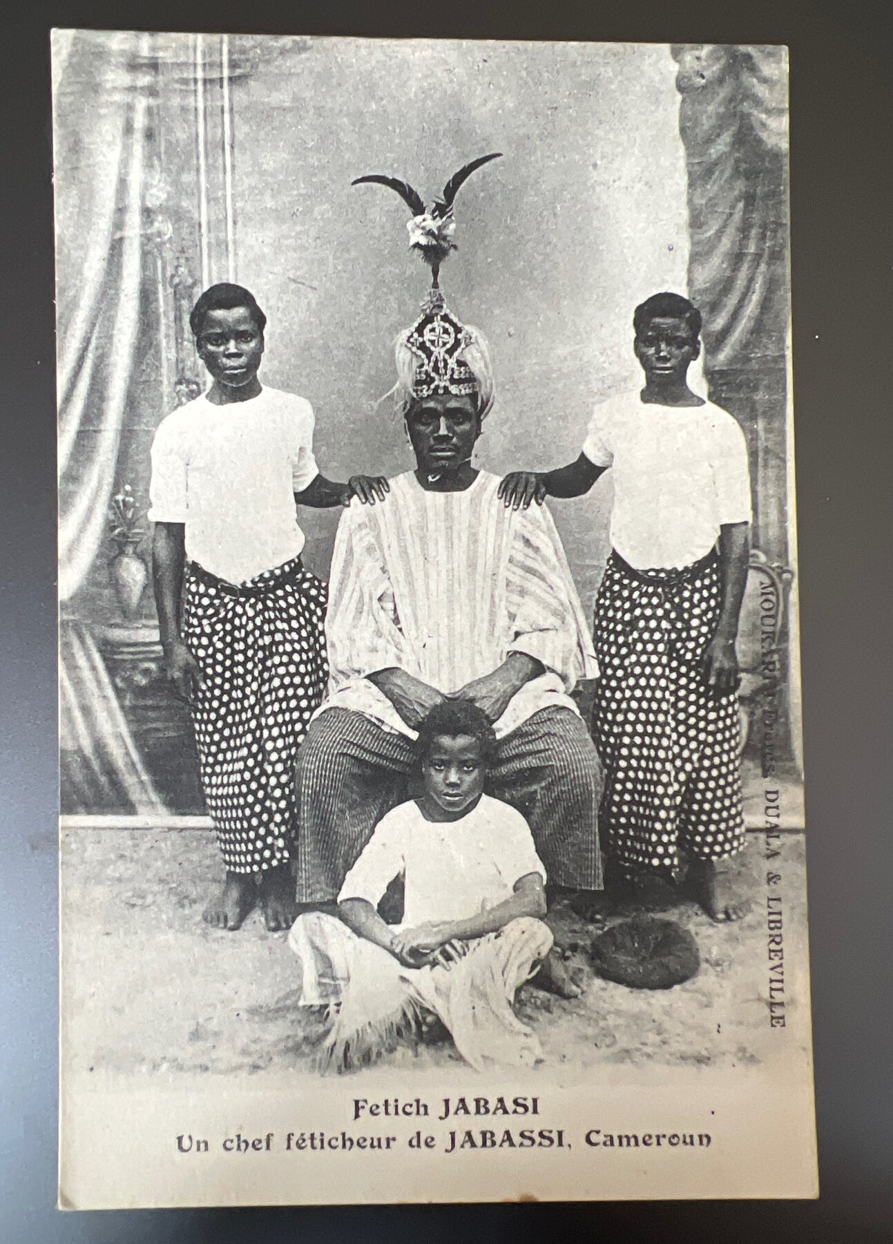 Fetich Jabasi Chief Cameroun French Colonial Africa Postcard 1910