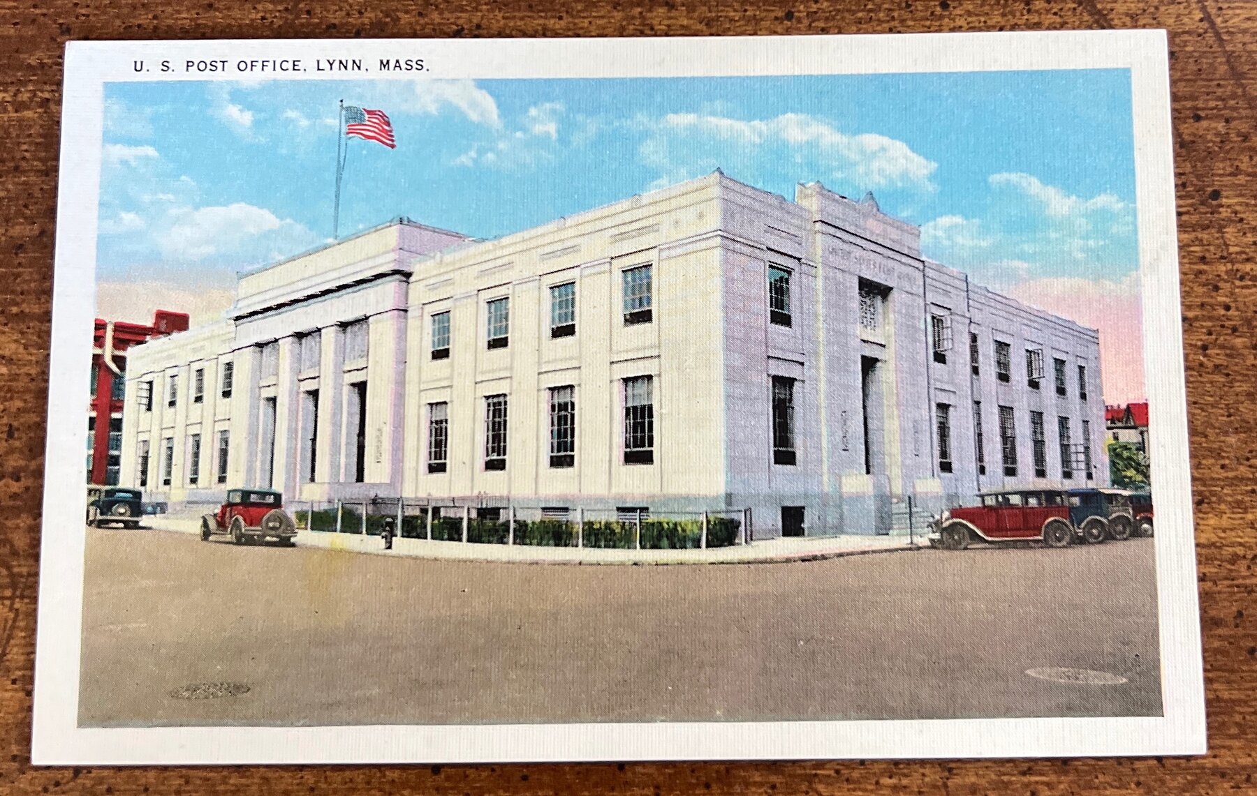 Postcard Linen US Post Office Lynn Massachusetts 1930s Tichno r Quality Views