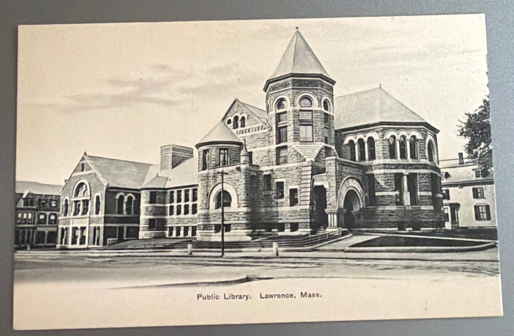 Postcard Public Library Lawrence Massachusetts c1905 Excelsior Undivided