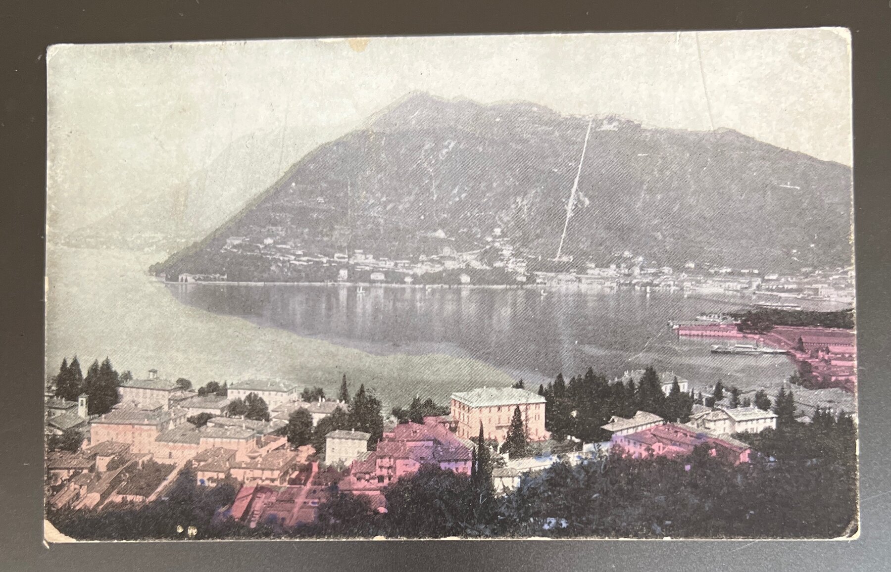 Lake Como Italy Panoramic View Postcard 1910