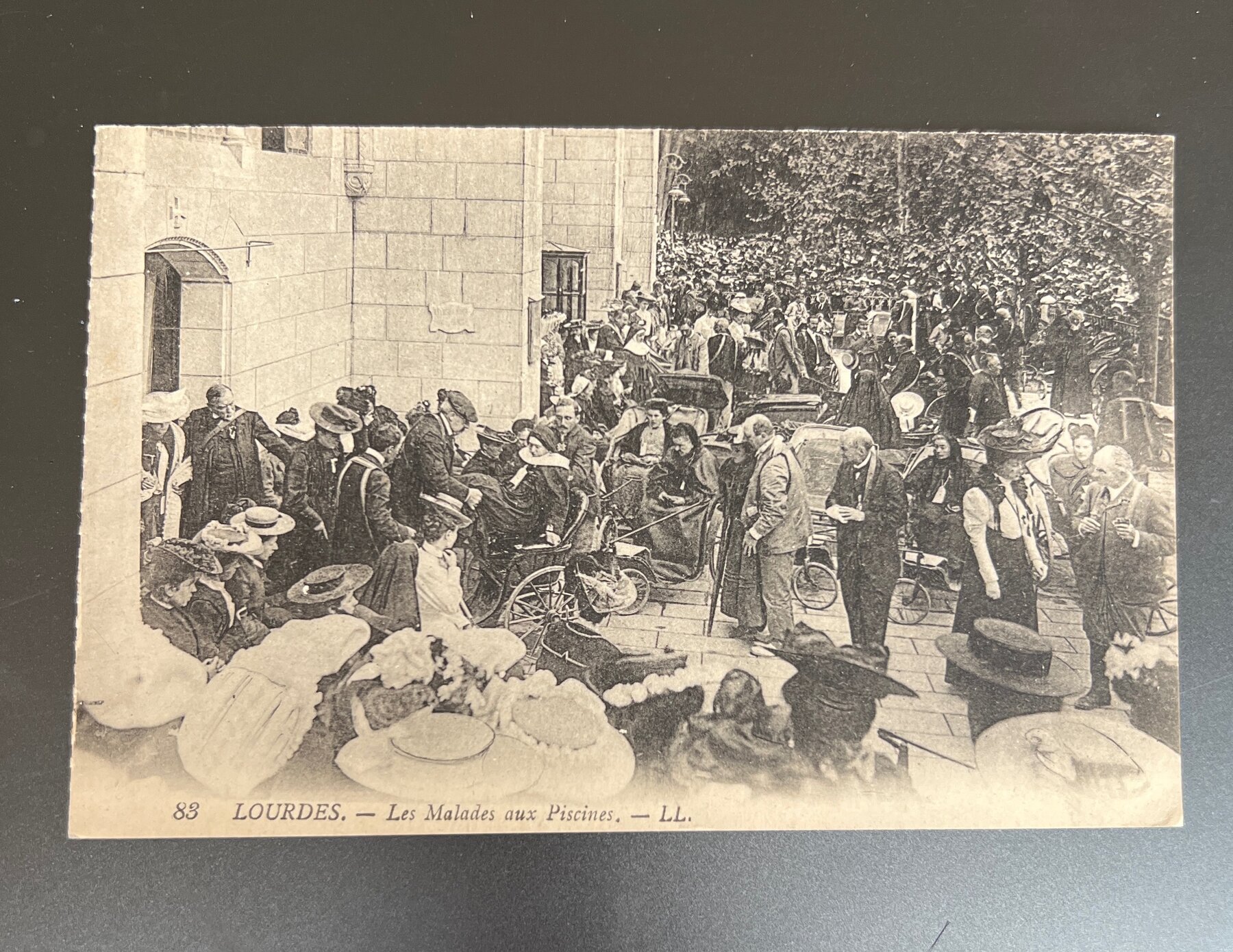 Lourdes Les Malades aux Piscines Pilgrims France Postcard 1910