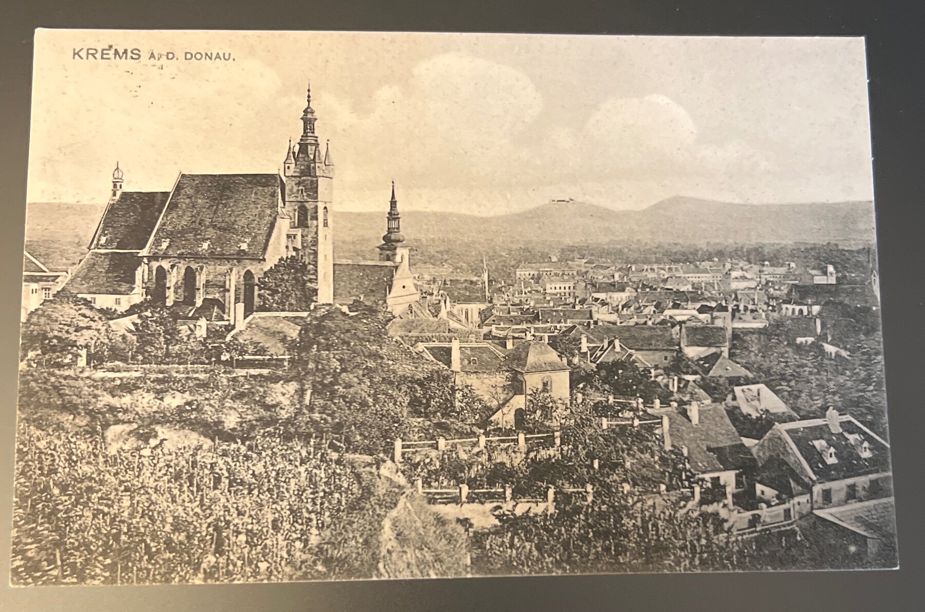 Postcard 1908 Krems an der Donau Austria Used Panorama Divided Back Austrian Stamp