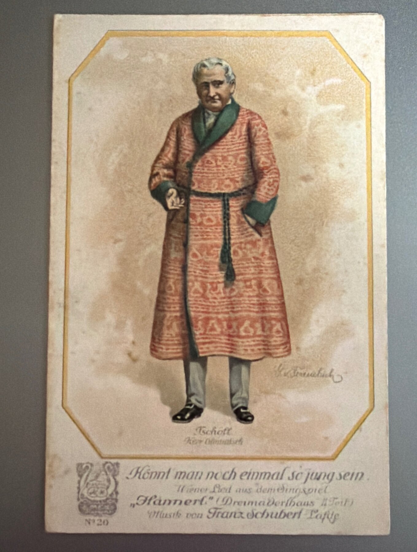 Postcard 1918 Franz Schubert Hannerl Singspiel Molitor Liederkarte No 20
