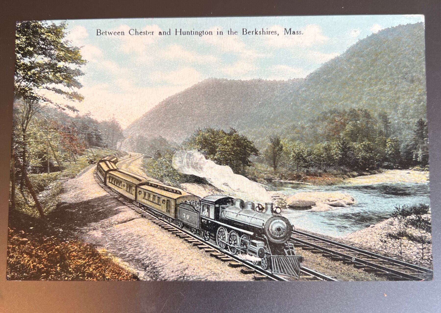 Chester Huntington Berkshires Massachusetts Train Railroad Postcard 1905