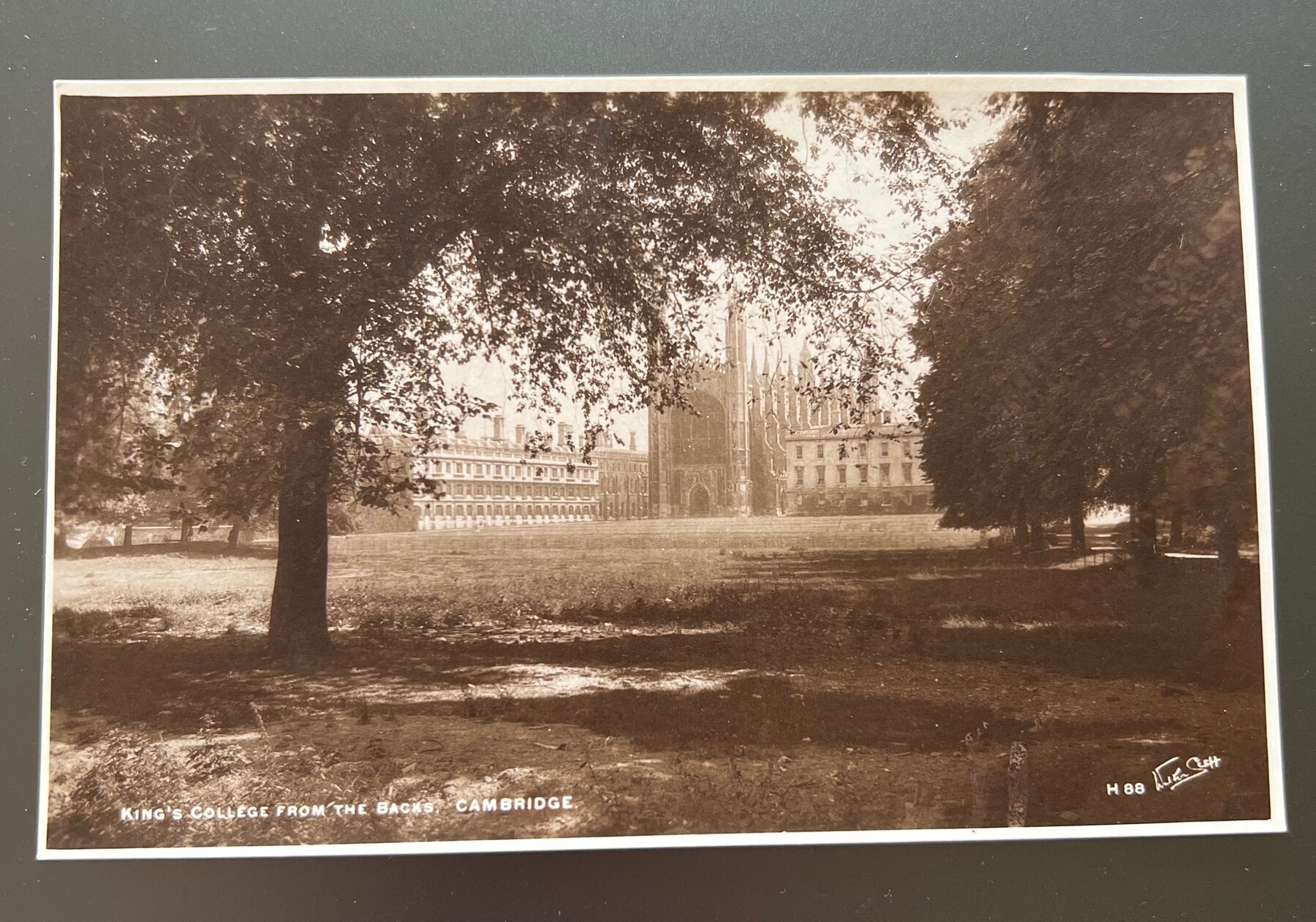 Kings College Chapel from the Backs Cambridge England Postcard 1920