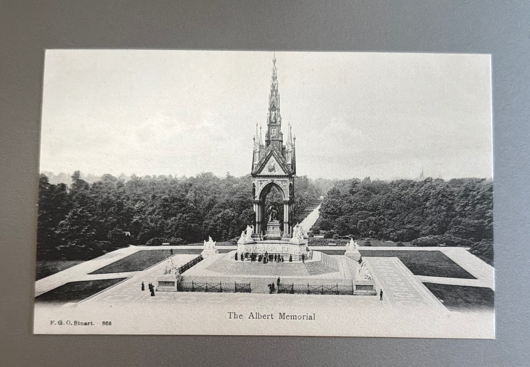 Postcard 1905 Albert Memorial London F.G.O. Stuart RPPC Pre-Linen Unposted