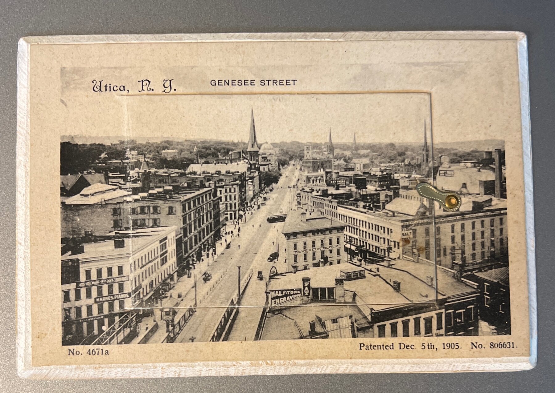 Postcard 1905 Utica NY Genesee Street Leporello Fold-Out Rotograph Souvenir
