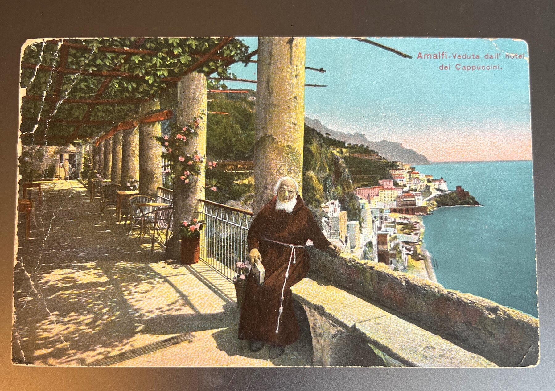 Amalfi Hotel Cappuccini Capuchin Monk Italy Postcard 1913