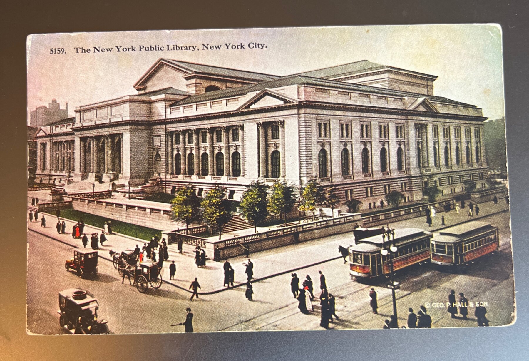 New York Public Library Fifth Avenue New York City Postcard 1911