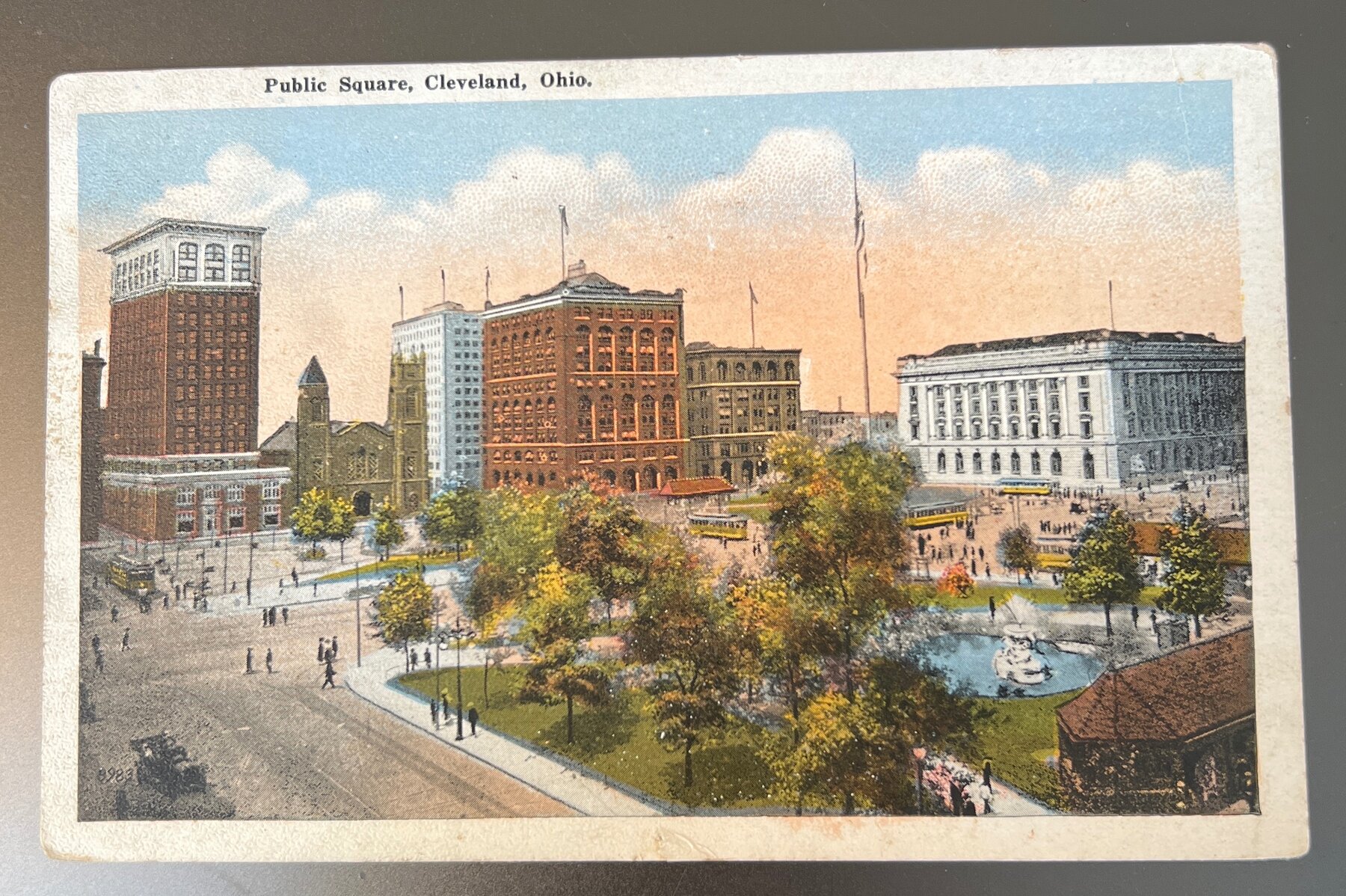 Public Square Cleveland Ohio Streetcar Era Postcard 1912