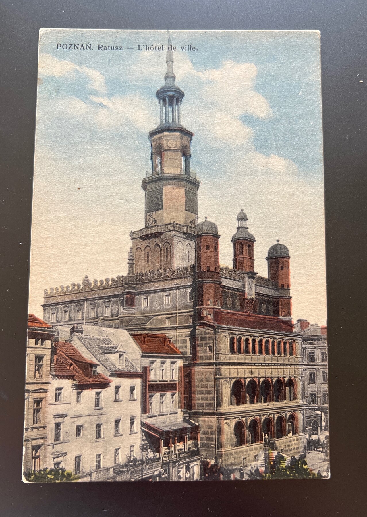 Poznan Ratusz Town Hall Poland Postcard 1938