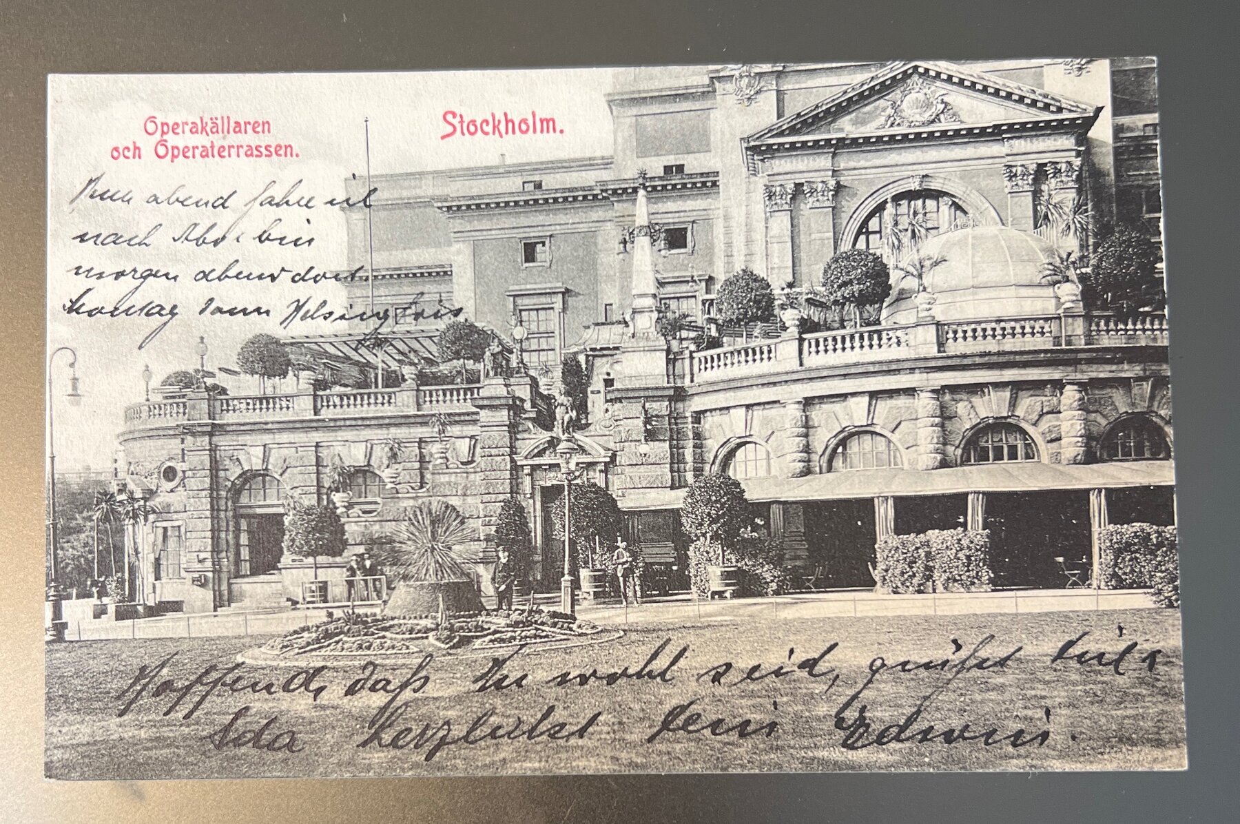 Stockholm Operakällaren Opera Terrace Sweden Postcard 1919