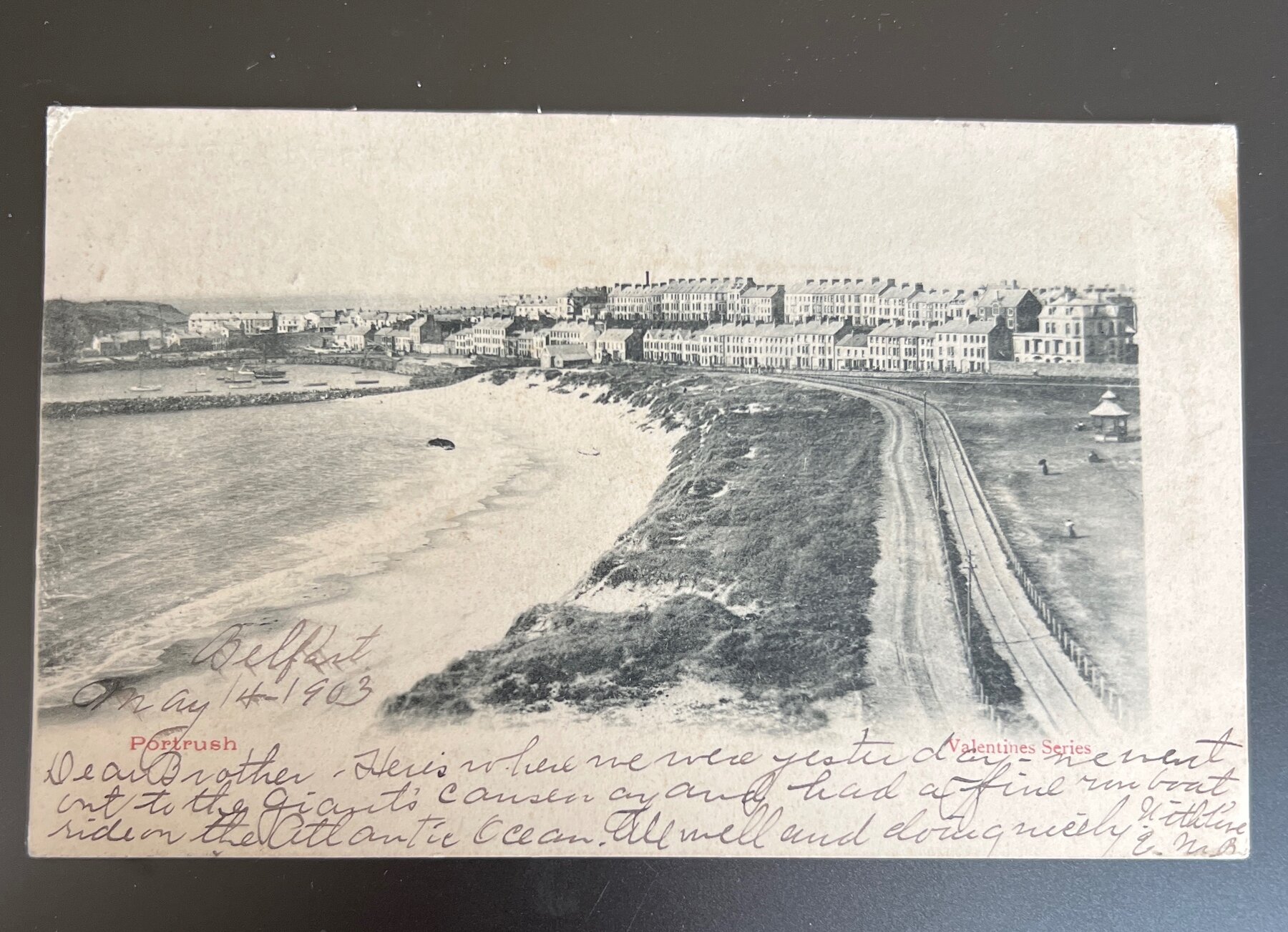 Portrush Northern Ireland Seafront Valentine's Series Postcard 1903