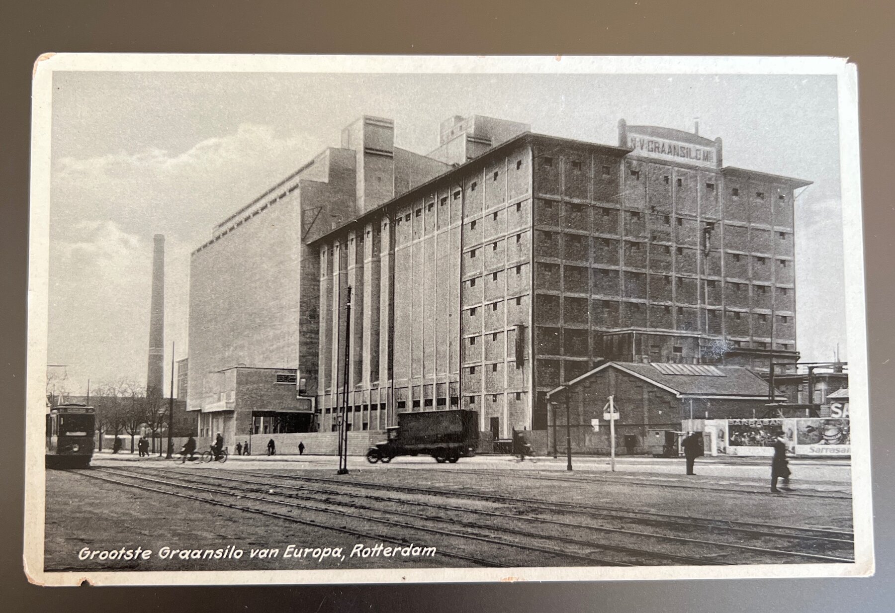 Rotterdam Largest Grain Silo Europe Industrial Postcard 1930