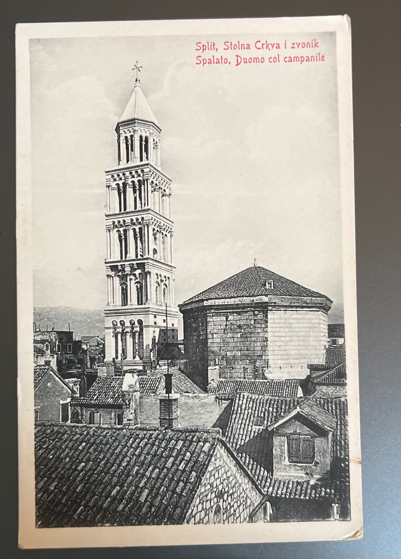 Postcard 1909 Split Spalato Cathedral Bell Tower Croatia Stengel Dresden
