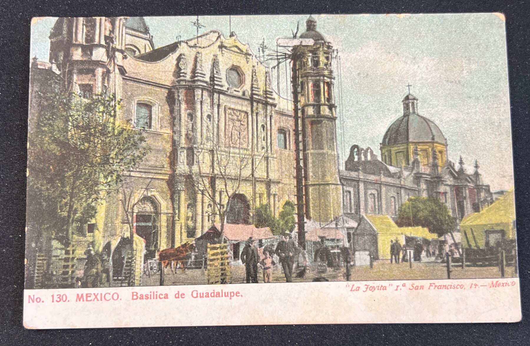 Postcard 1900s Mexico City Basilica de Guadalupe Pre-Linen Tinted La Joyita