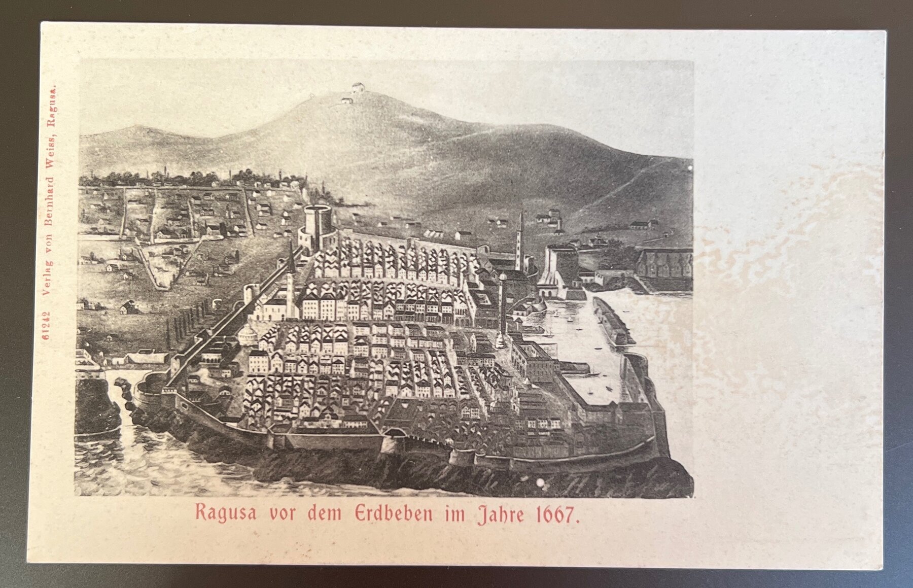 Postcard 1900 Ragusa Dubrovnik Croatia Before 1667 Earthquake Bernhard Weiss