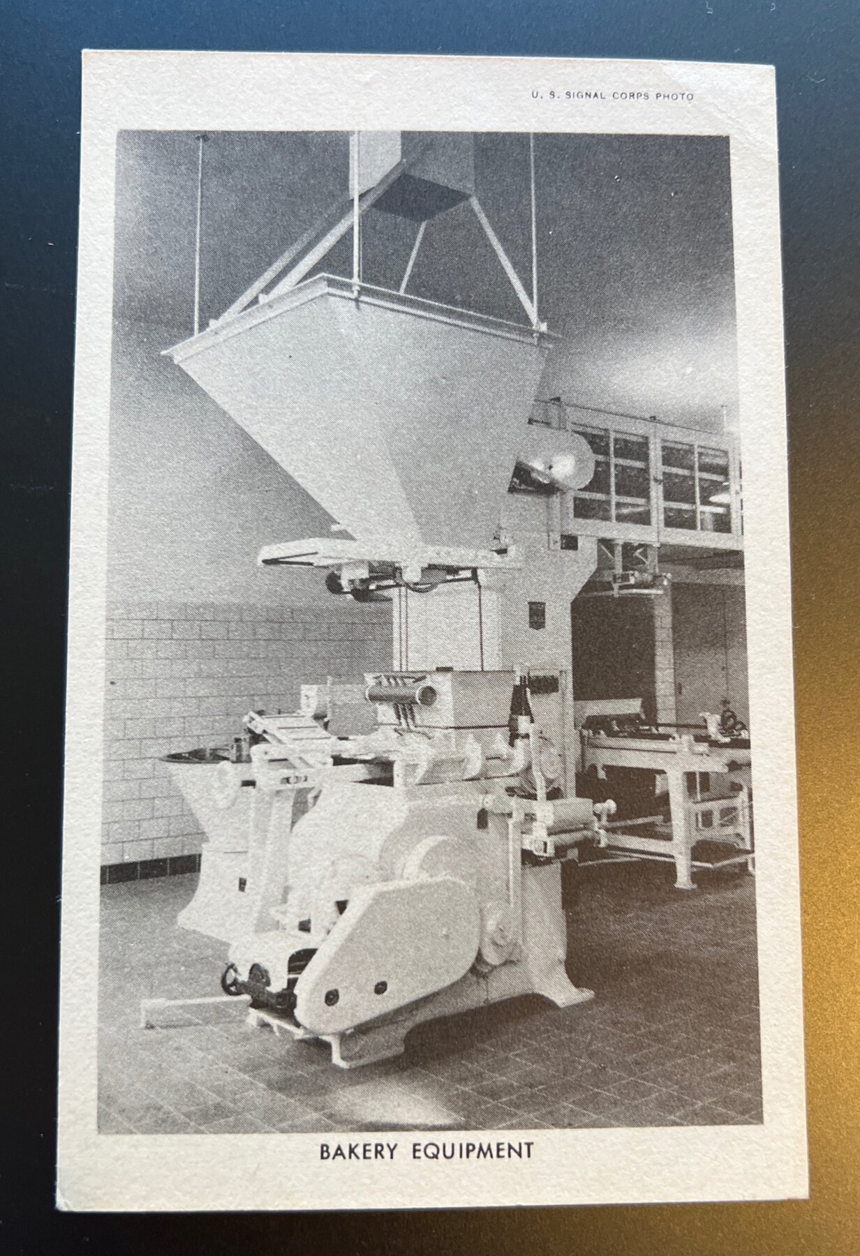 WWII US Army Signal Corps Bakery Equipment Military Postcard c1943