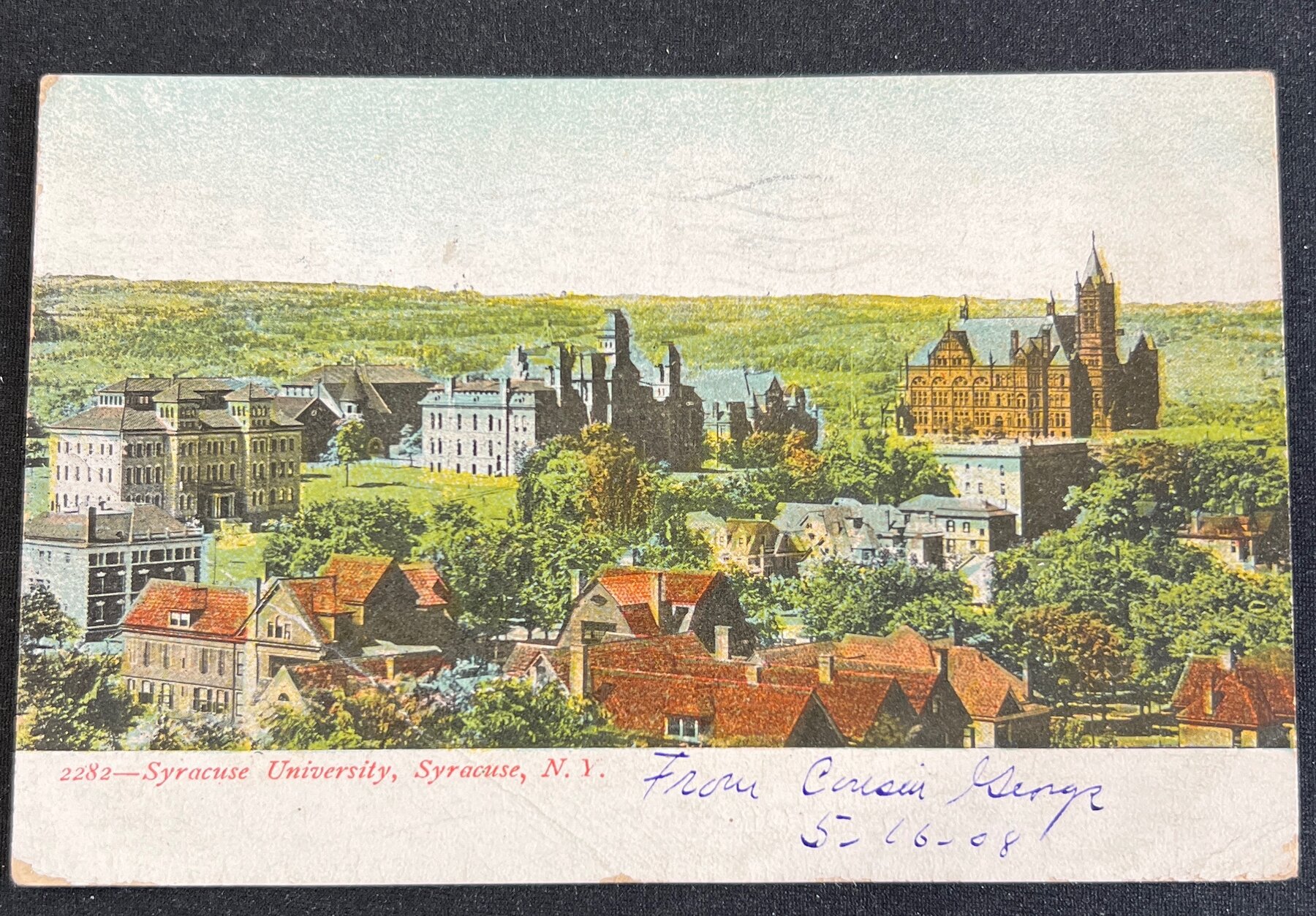 Syracuse University Bird''s Eye View New York Postcard 1908