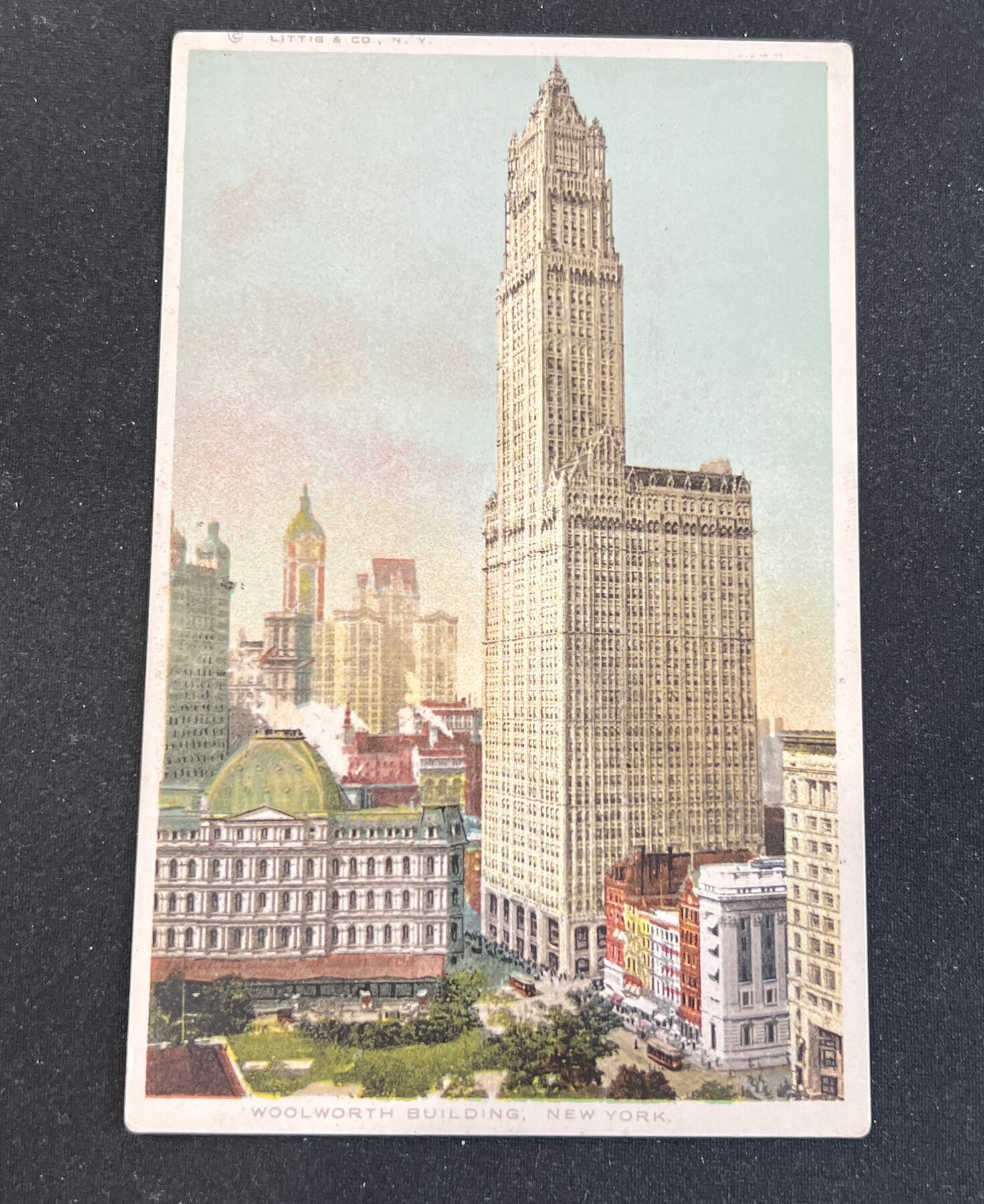 Woolworth Building City Hall New York Postcard c1913 Skyscraper