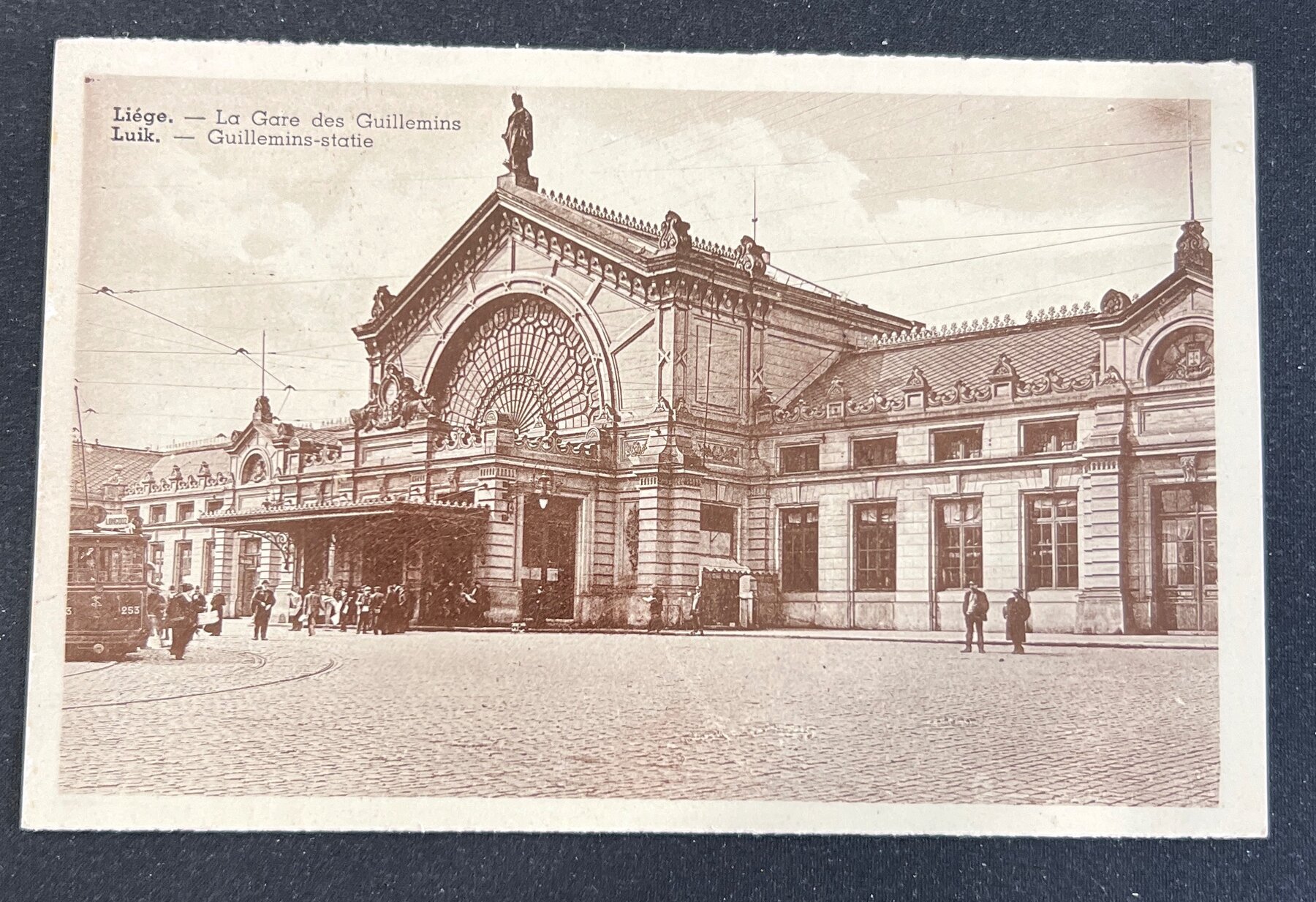 Liege Belgium Gare des Guillemins Railway Station Postcard c1910 Beaux-Arts