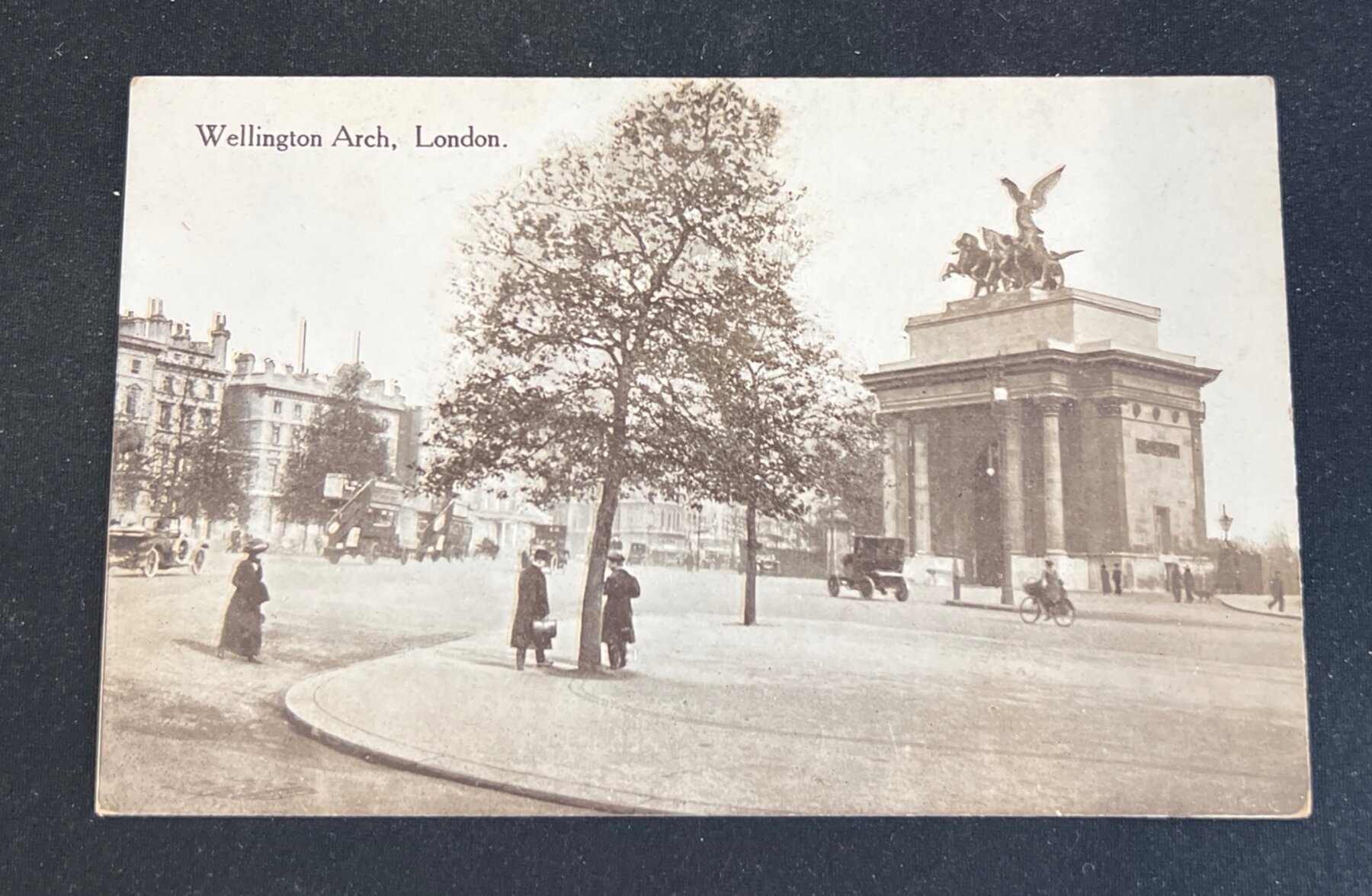 Wellington Arch Statue of Peace London England Postcard c1912