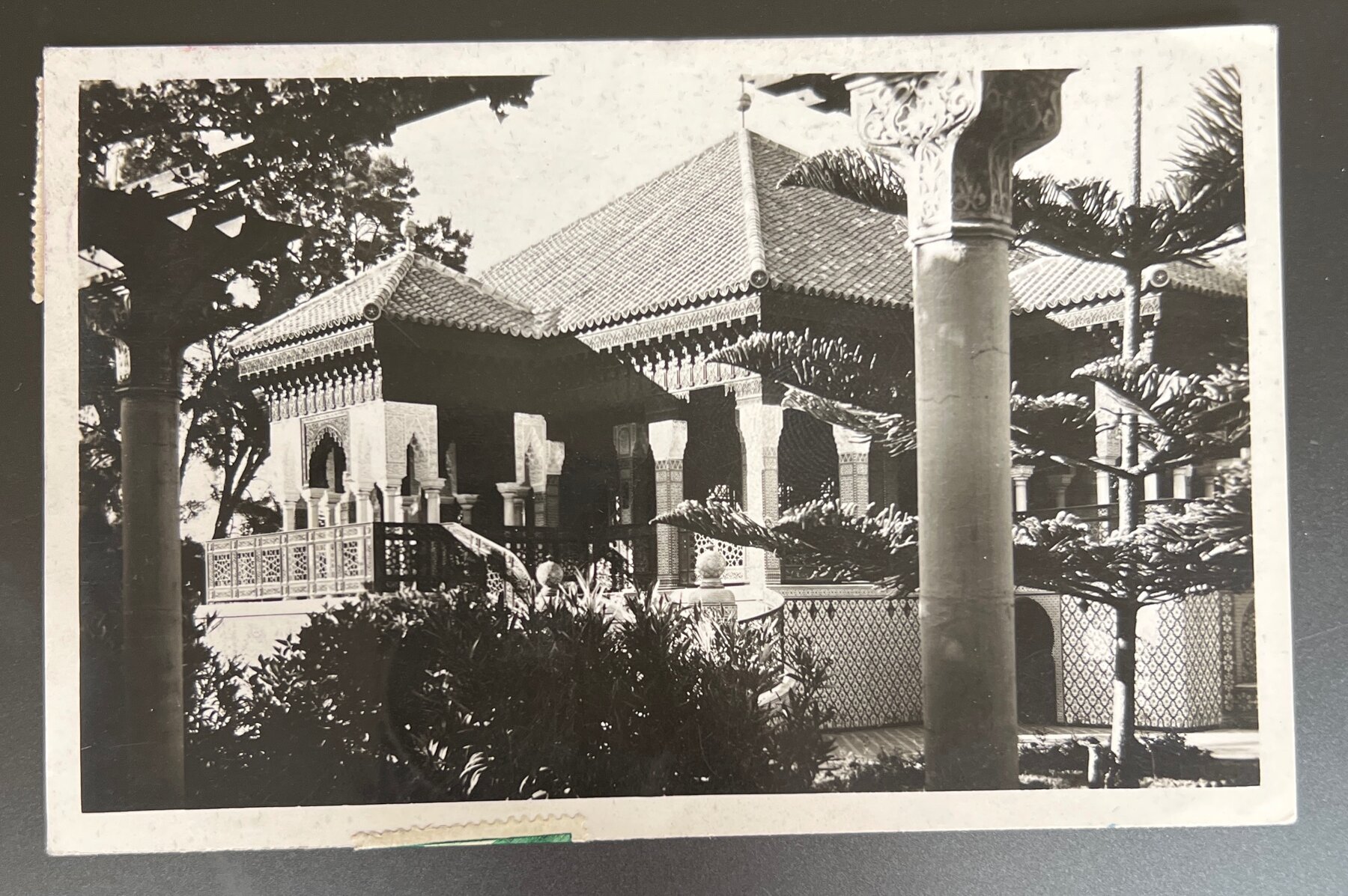 RPPC Casablanca Morocco Sultan Palace Tea Room French Protectorate Postcard 1950s
