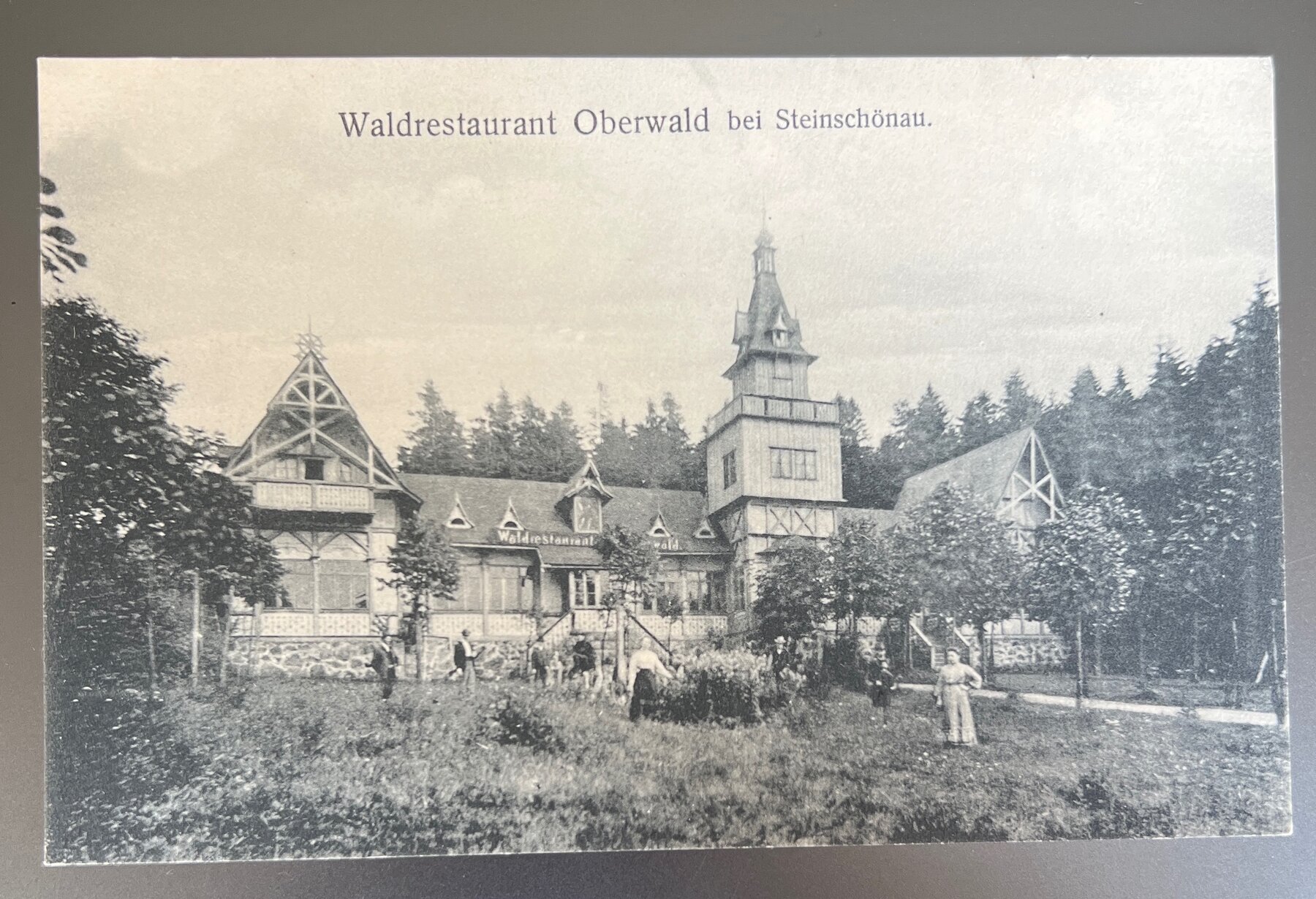 Waldrestaurant Oberwald Steinschonau Bohemia Sudetenland Germany Postcard c1905