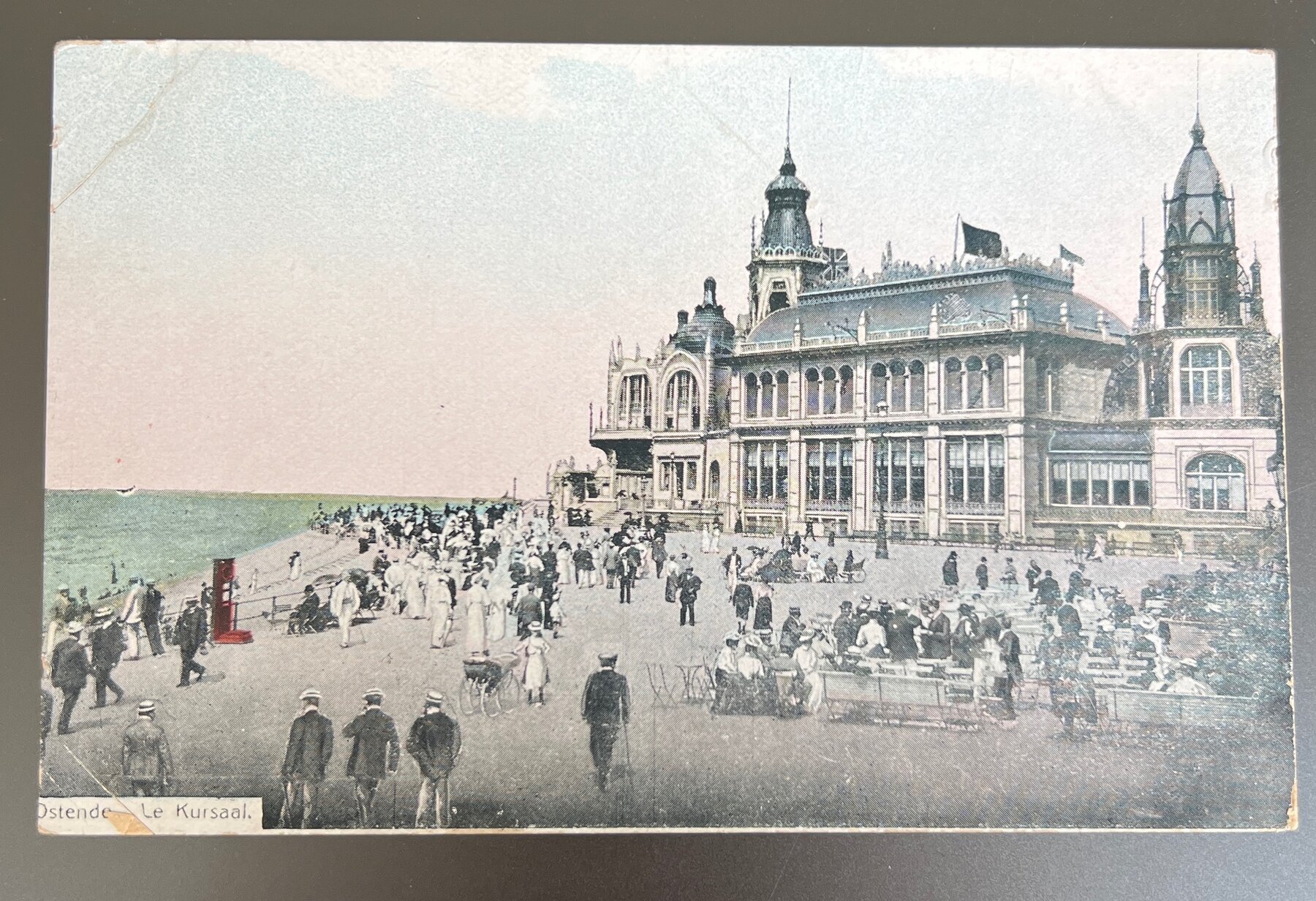 Postcard Ostende Le Kursaal Belgium Casino Promenade c1905 Tinted Unused