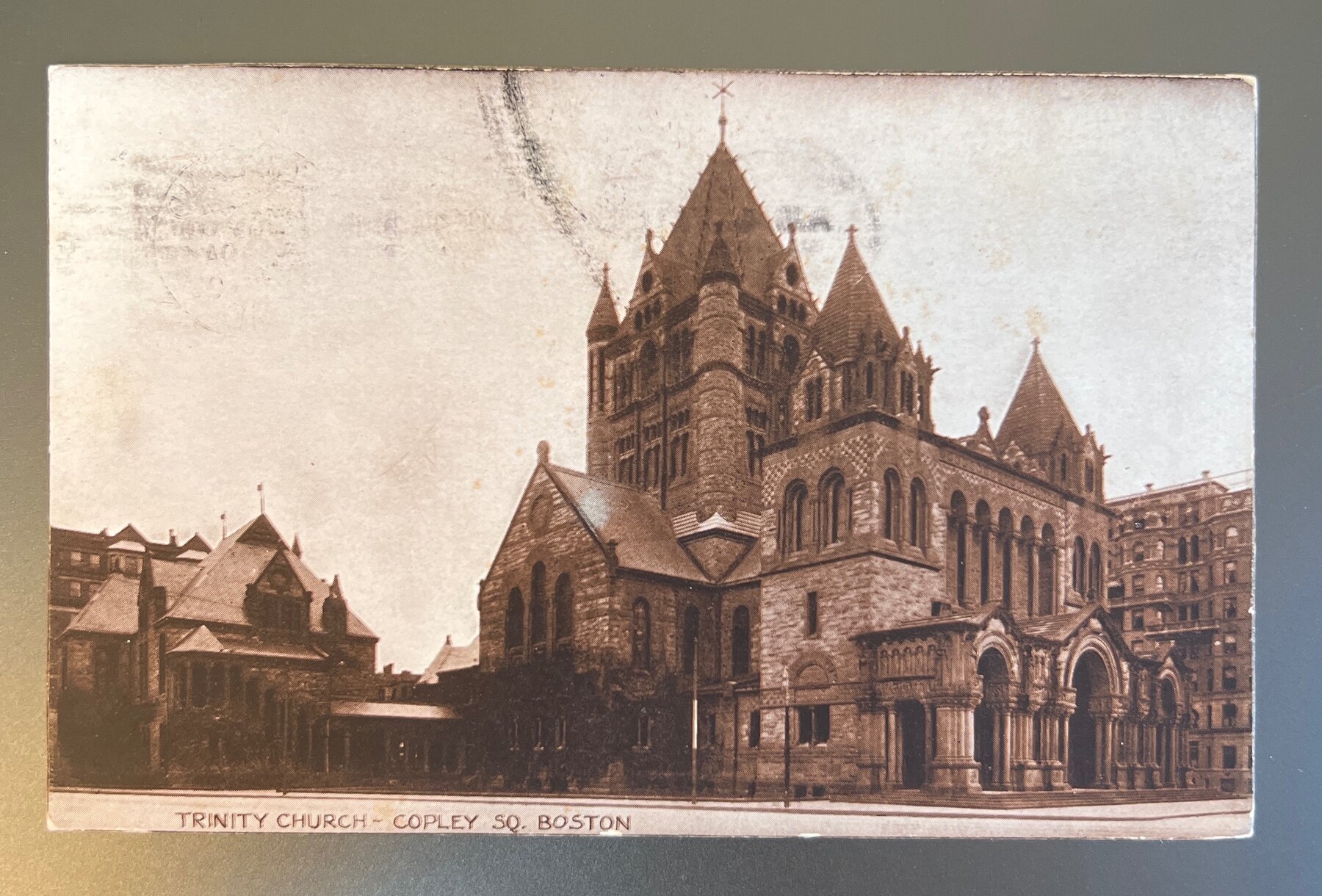 Trinity Church Copley Square Boston Massachusetts Postcard 1908