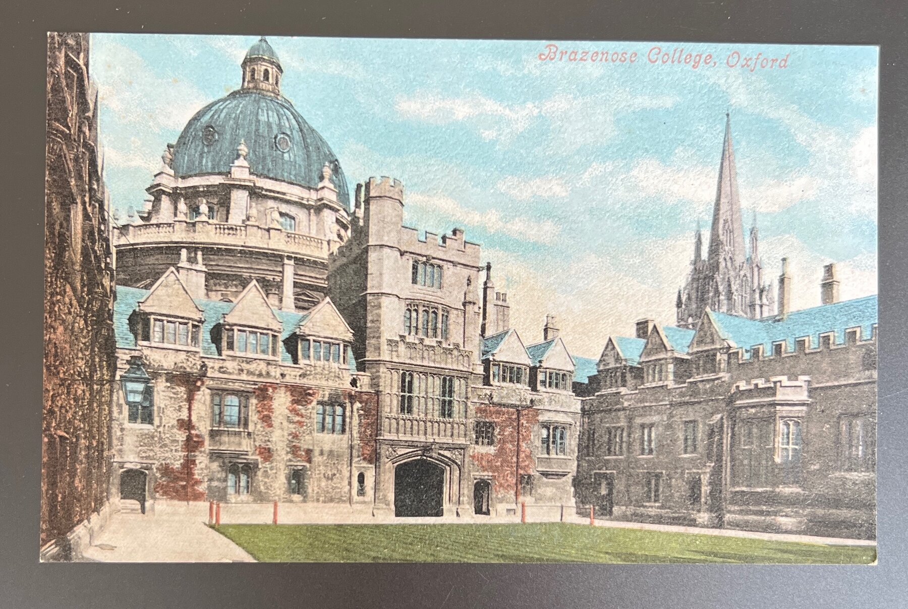 Postcard Brazenose College Oxford England c1902 Valentine's Series Colortone