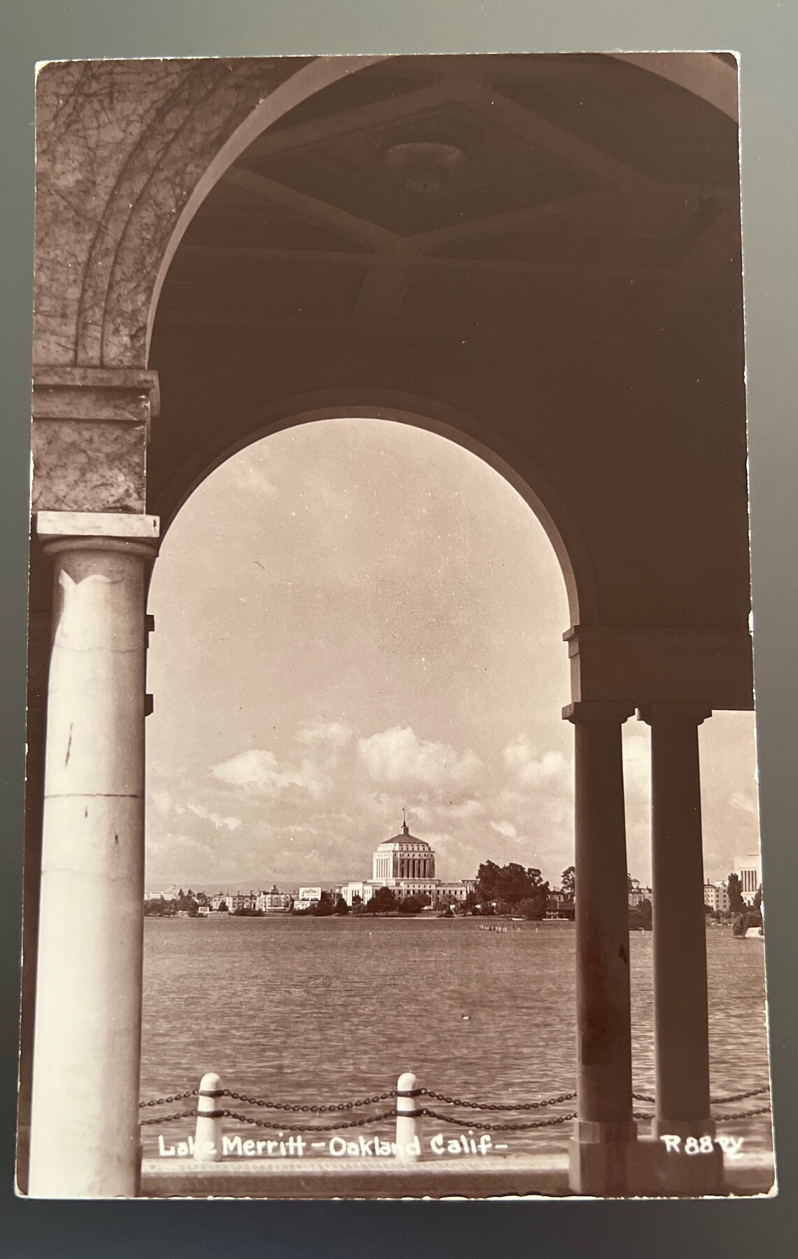 Postcard 1940s Lake Merritt Oakland California RPPC Real Photo Unused