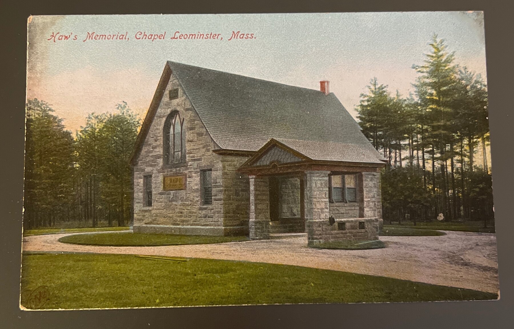 Postcard 1907 Haw's Memorial Chapel Leominster MA Germany Print Unused