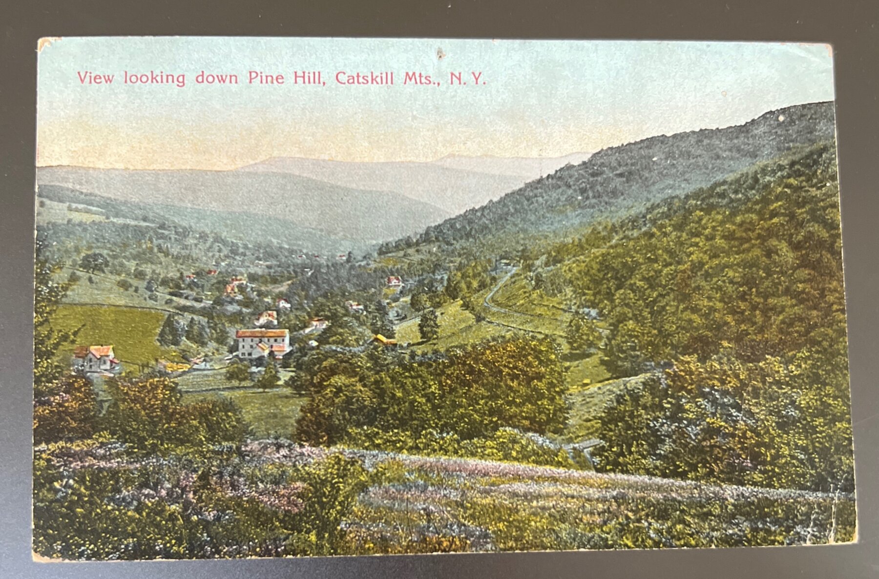 Postcard 1909 Pine Hill Catskill Mountains NY Valley View Divided Back