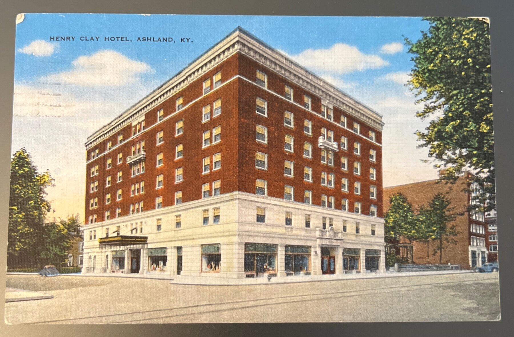 Postcard 1946 Linen Henry Clay Hotel Ashland KY Kentucky Community Owned