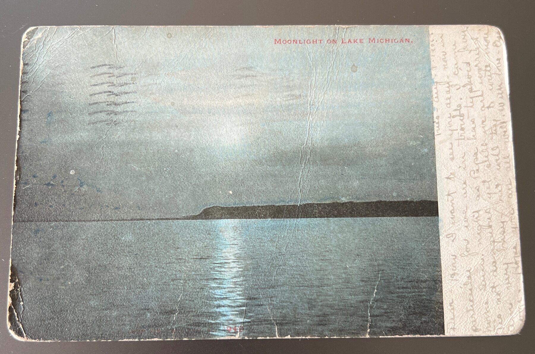 Postcard 1906 Moonlight on Lake Michigan Cleveland OH Pre-Linen Used