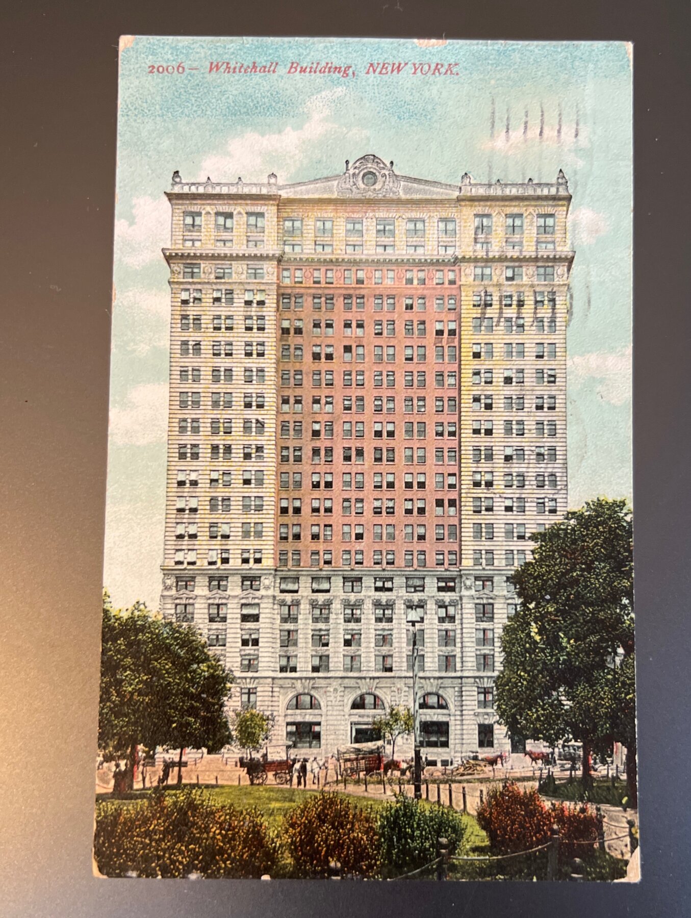 Postcard 1907 Whitehall Building New York City Skyscraper Pre-Linen Used